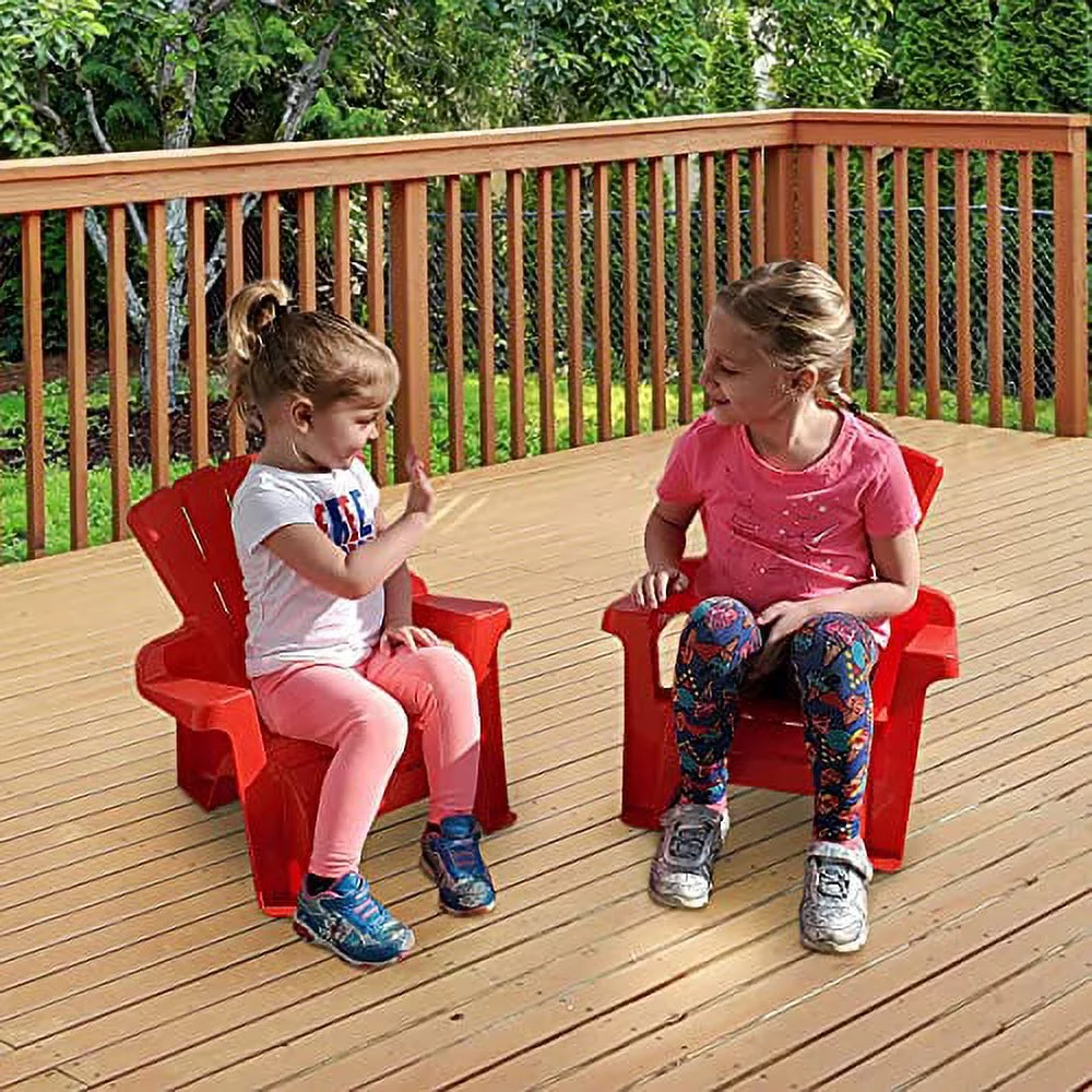 Play Day Adirondack Chair for Toddlers, Red