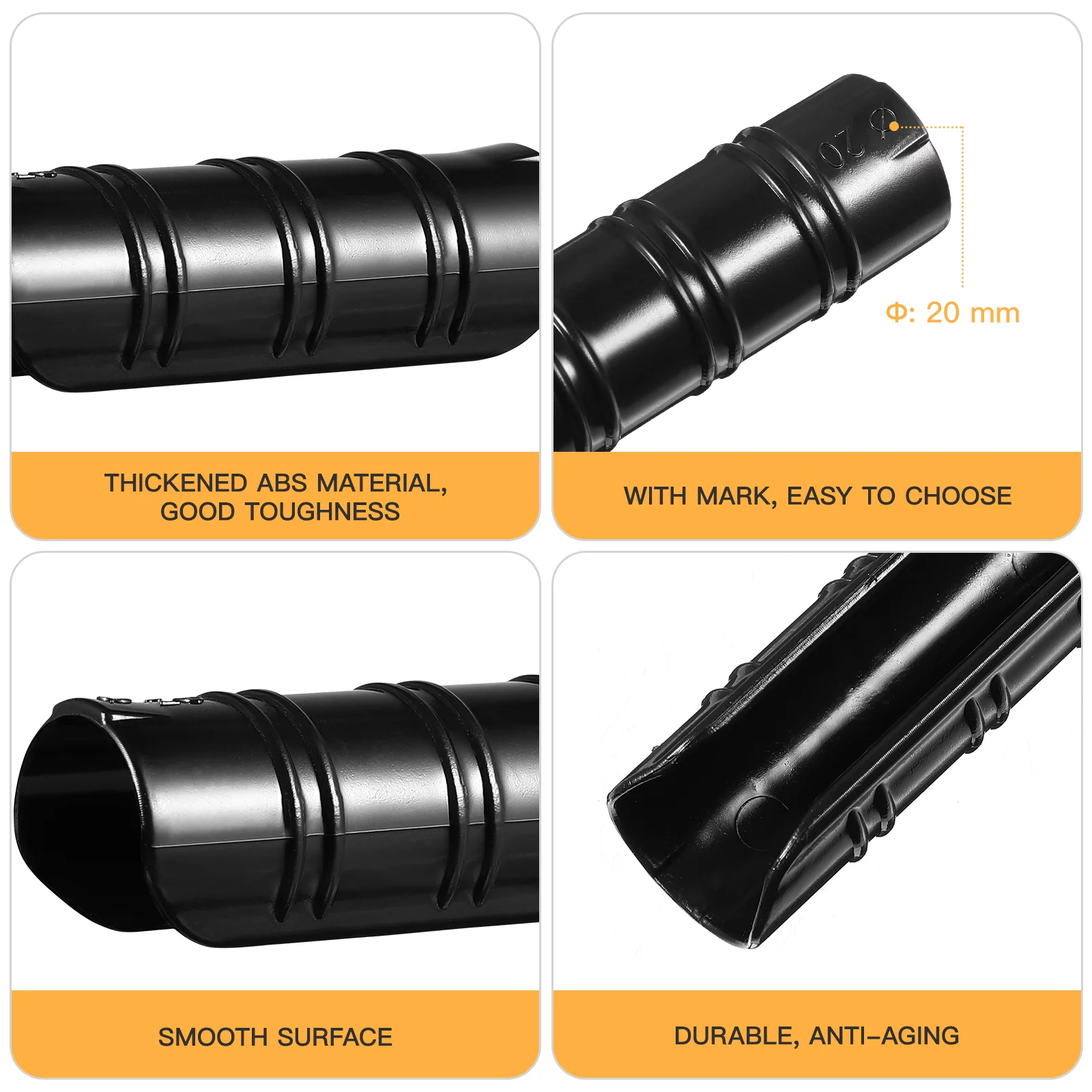 Greenhouse Film Card High Strength Frame Tube Clamp Black Garden 30 Pcs