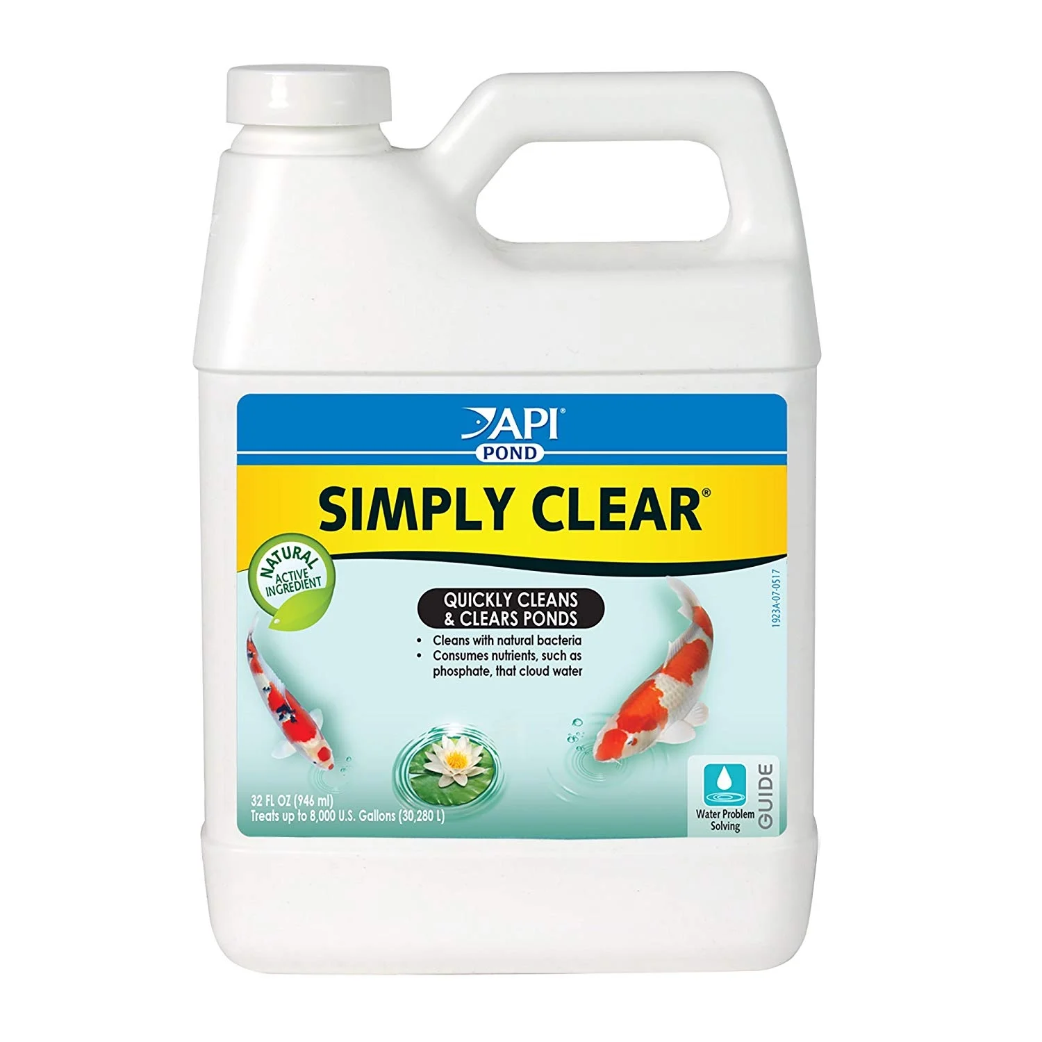 API Pond Simply-Clear with Barley Quickly Cleans and Clears Ponds [Pond Water Clarifiers, Pond Supplies] 64 oz (2 x 32 oz)