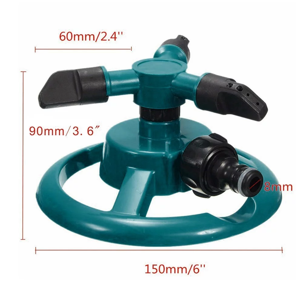 Garden Sprinkler, Adjustable 360 Degree Rotation Lawn Sprinkler, Large Area Coverage