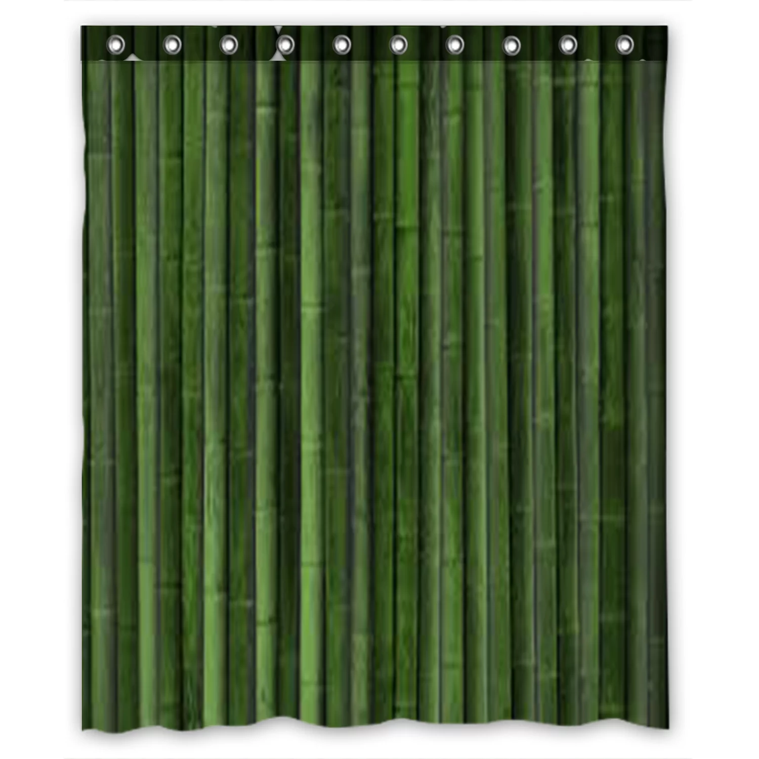 Libin Nature Bamboo Wall Waterproof Shower Curtain Bathroom Decor Sets with Hooks 60x72 Inches