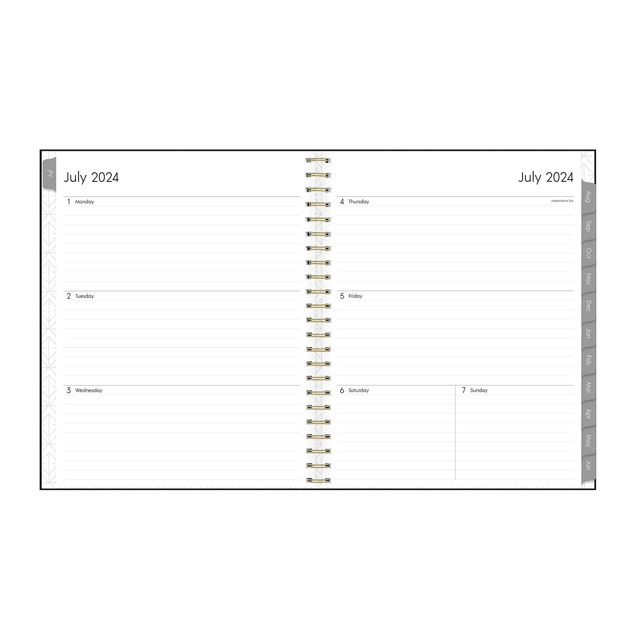 2024-25 Weekly Monthly Concealed Wire Planner, 8.5x11, by Blue Sky, Black