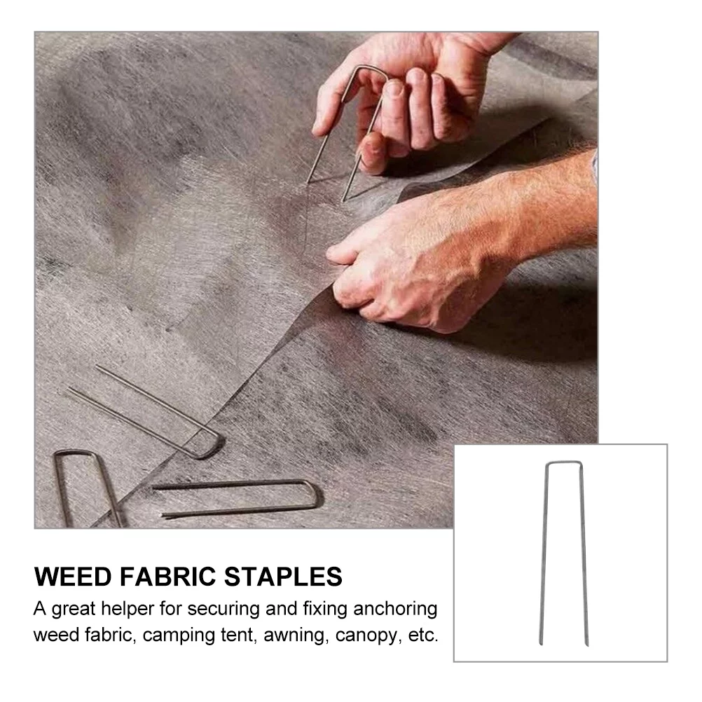 Camping Tent Peg Nail Irrigation Hose Stakes Artificial Mulch Q195 45 Steel White 30 Pcs