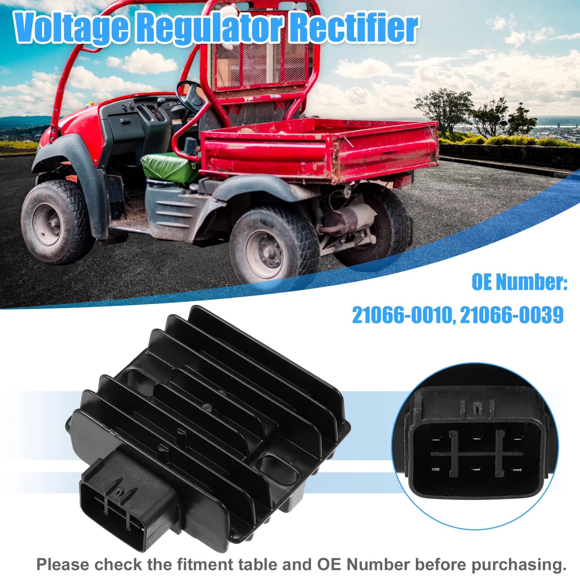 Unique Bargains 21066-0010 21066-0039 Voltage Regulator Rectifier Replacement for Kawasaki Mule 2005-2016