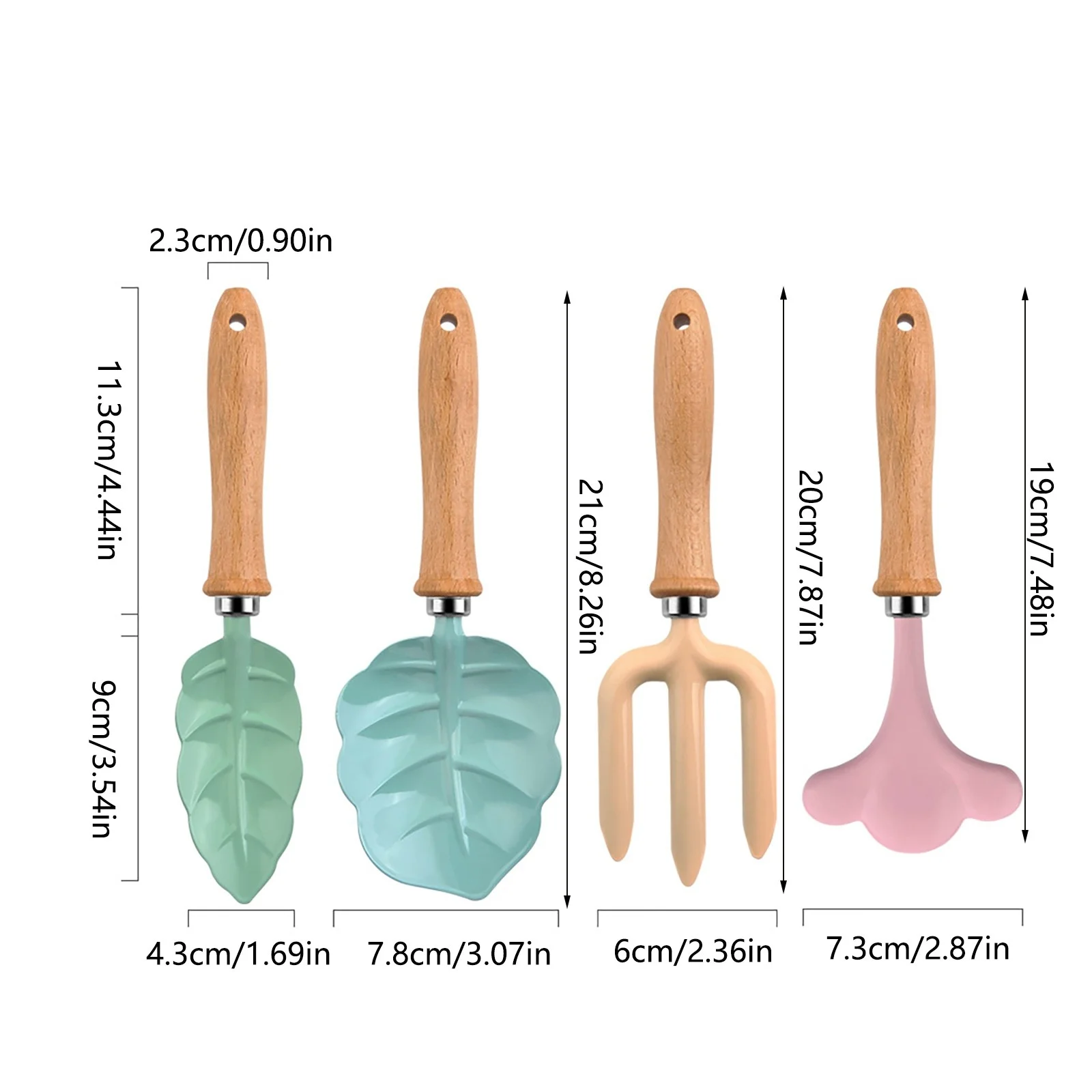 QNFEPKG Children's Tool Set Garden Tool Set Dredging Shovel Turning Rake Flowers Three Fingers Fork Leaves Petal Cartoon Tool Set