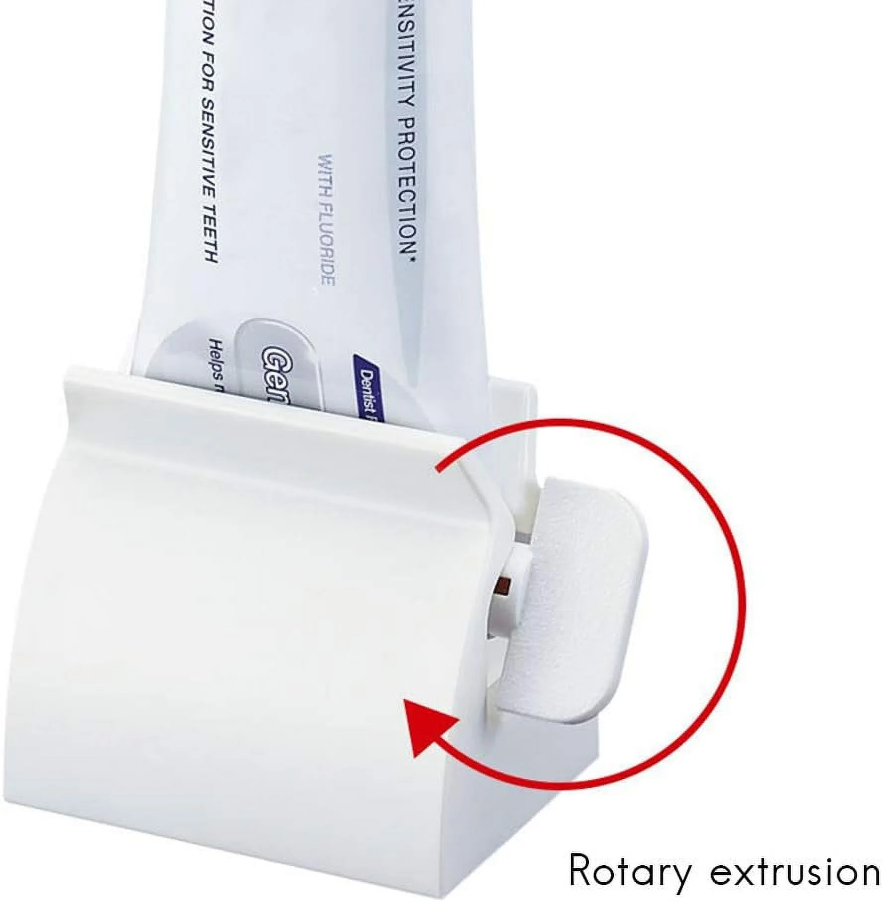 Toothpaste Press,Rolling Tube Toothpaste Squeezer Saving Face Wash Toothpaste Suitable for Bathroom Toilets (White)