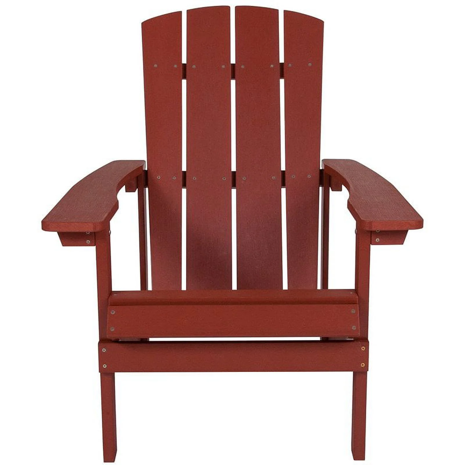 Home Square 2 Piece Faux Wood Adirondack Chair Set In Red