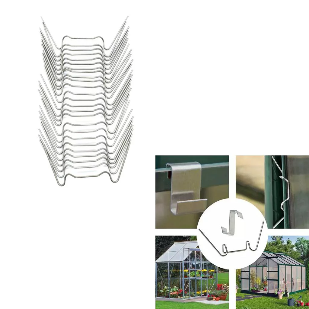 25-Pieces Greenhouse Glazing Clips,Stainless Steel W Type Greenhouse Clamps for Greenhouse Glass House