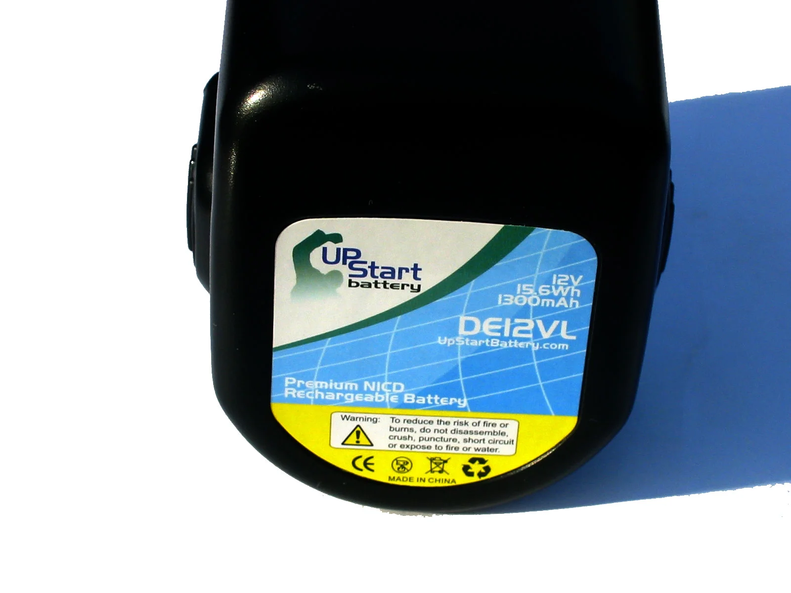 2-Pack UpStart Battery DeWalt DC727KA Battery - Replacement DeWalt 12V Battery (1300mAh, NICD)