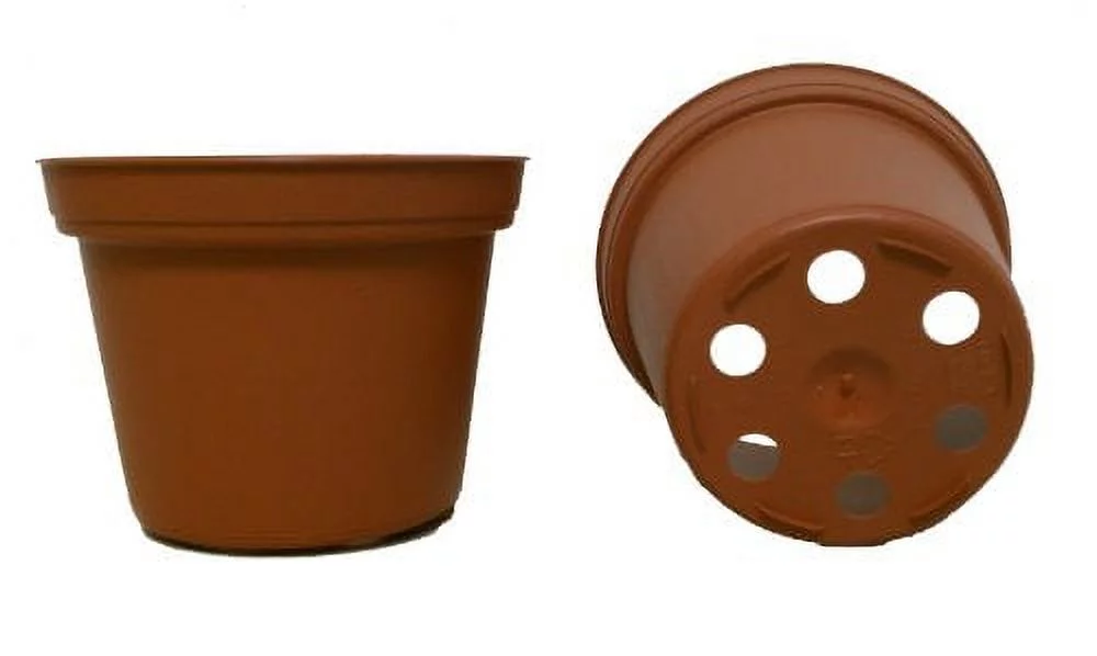 50 NEW 3 Inch Plastic Nursery Pots TEKU ~ Pots ARE 3 Inch Round At the Top and 2.25 Inch Deep. Color: Terracotta