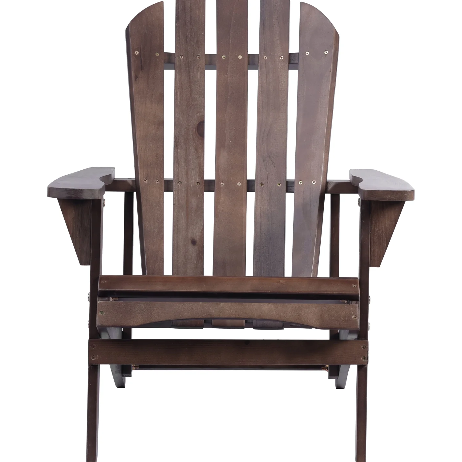 TJCGDTY Adirondack Chair Solid Wood Outdoor Patio  for Backyard  Garden  Lawn  Porch -Dark Brown