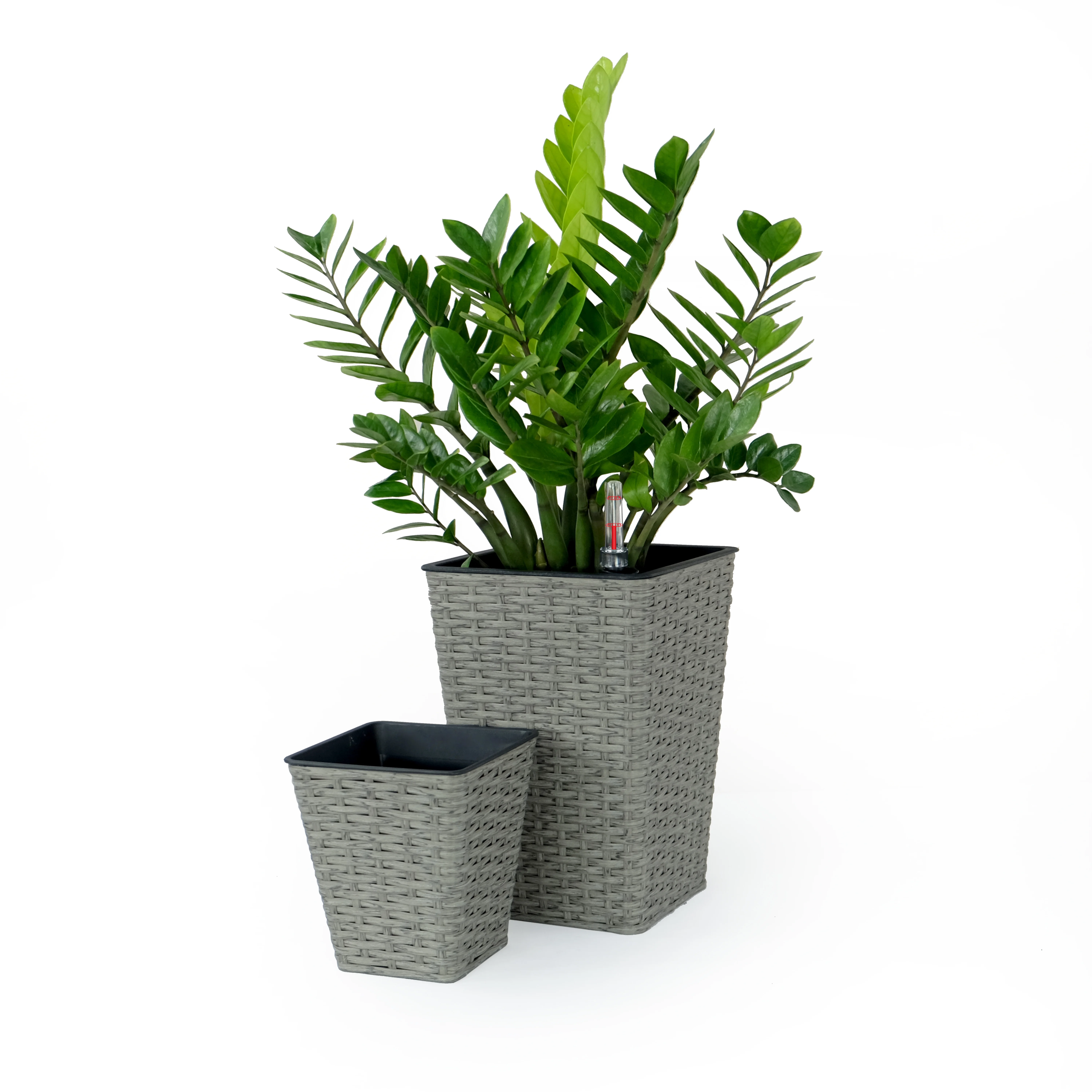 Self-Watering Square Planter 2-Pack - 2-Pack - 5.5 - Eco-friendly, weather-resistant, and easy to assemble - Ideal for indoor and outdoor gardening!