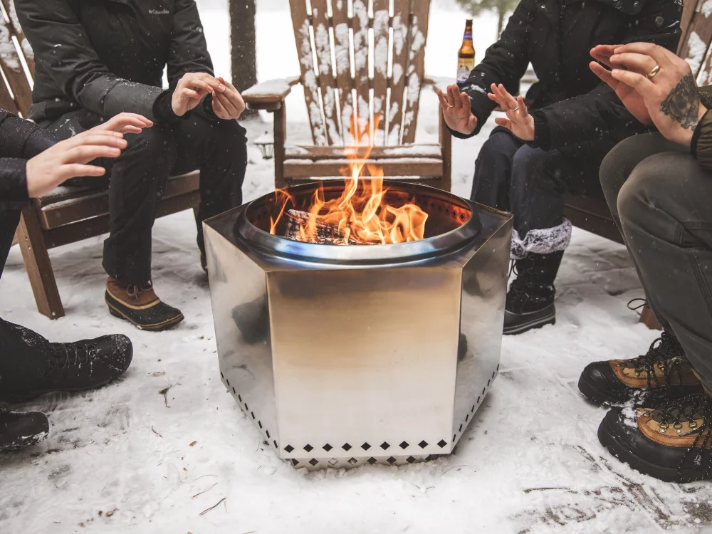 Dragonfire Firepit Bundle Smokeless Stainless Steel 23.5In