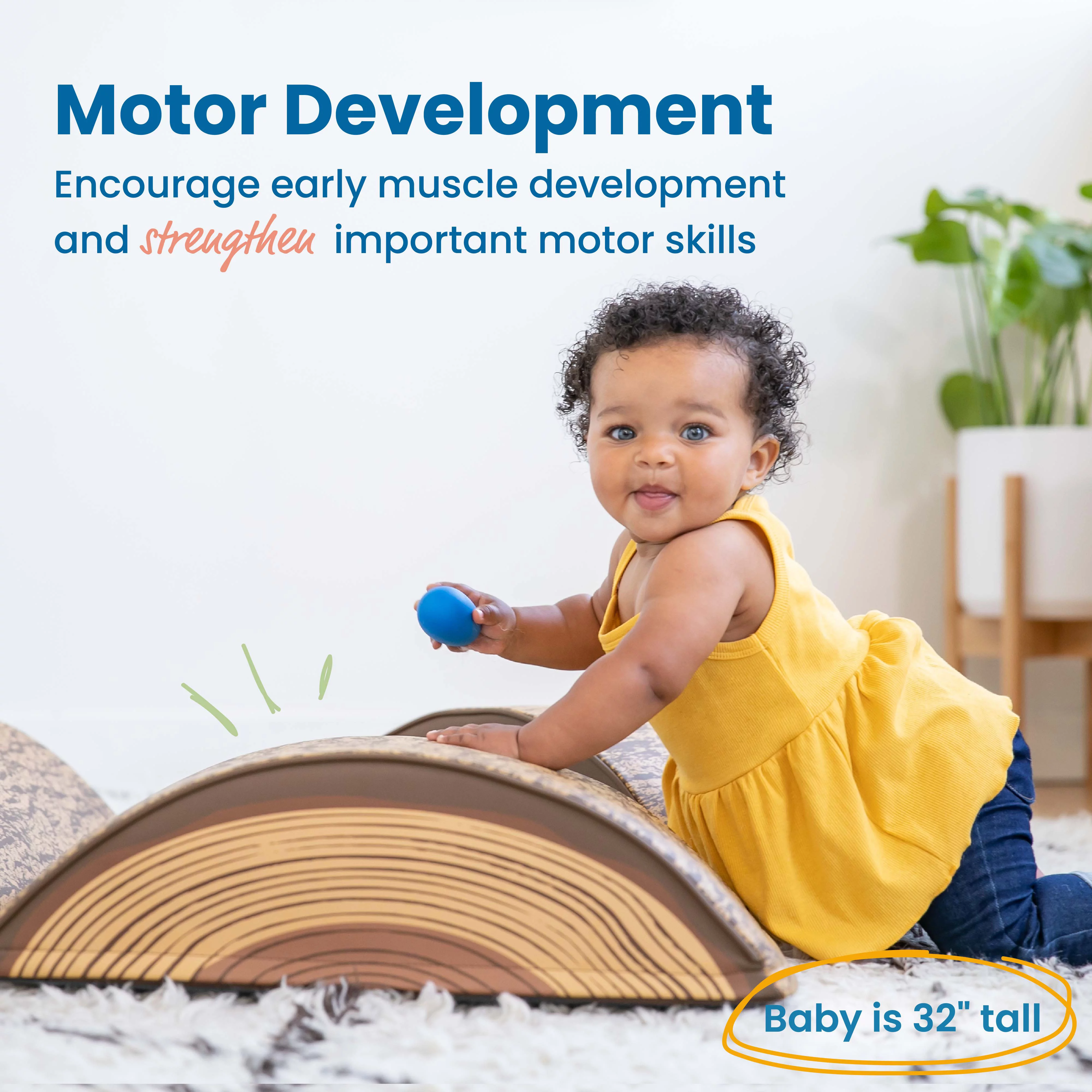 ECR4Kids SoftZone Tree Log Climber Set, Chocolate, 3-Piece