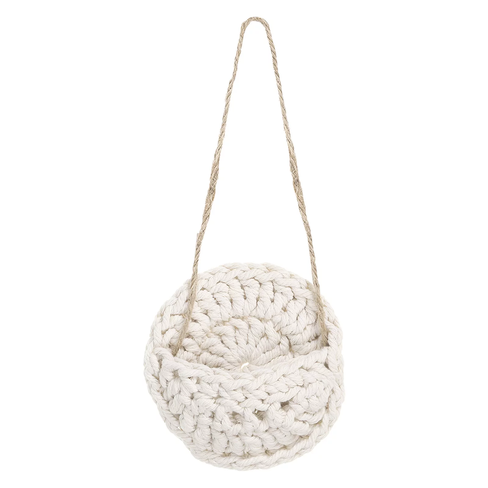 Uxcell Hanging Plant Basket, 4 Inch Dia Hanging Wall Planters for Indoor Outdoor, White