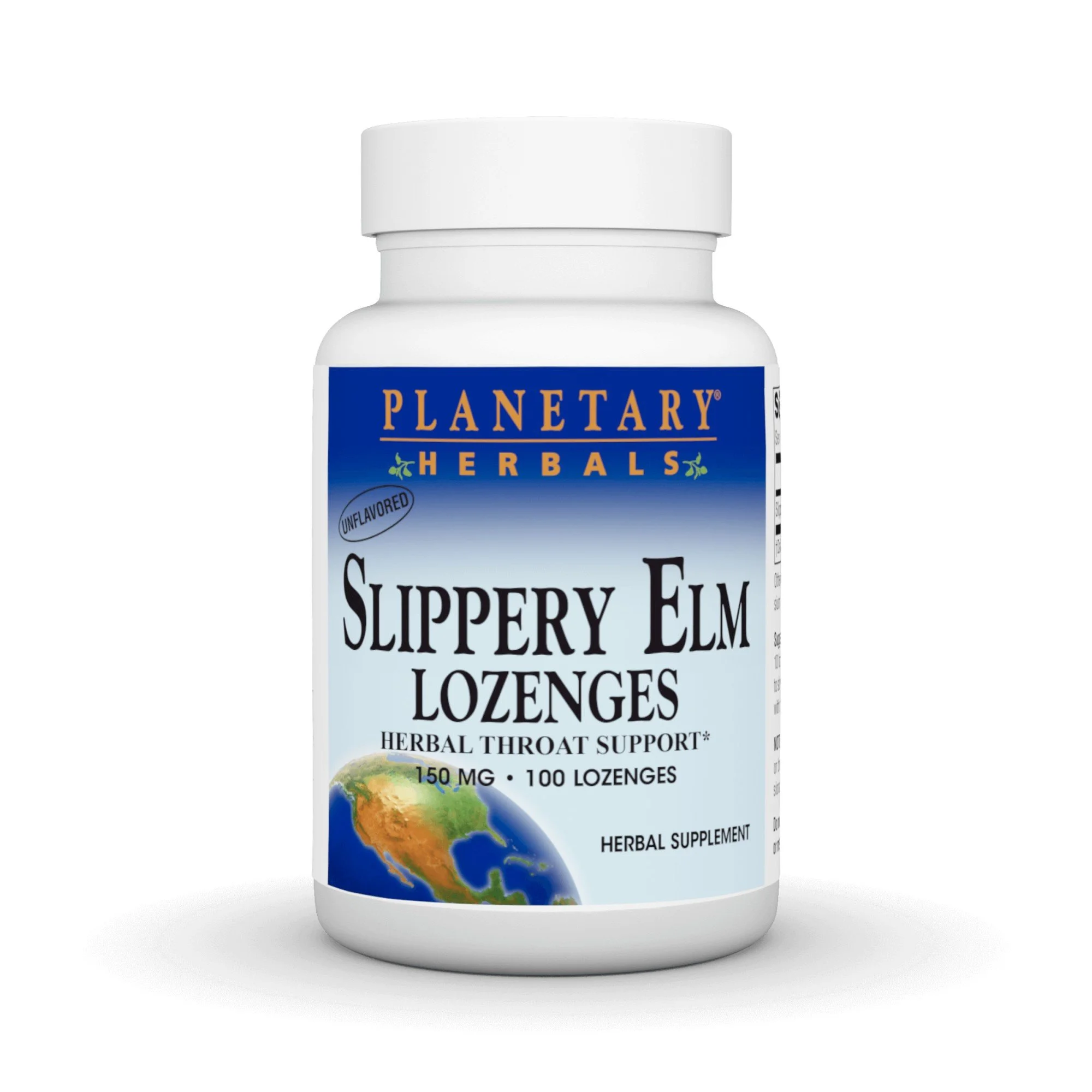 Planetary Herbals Slippery Elm Lozenges, Herbal Throat Support, 100 Lozenge