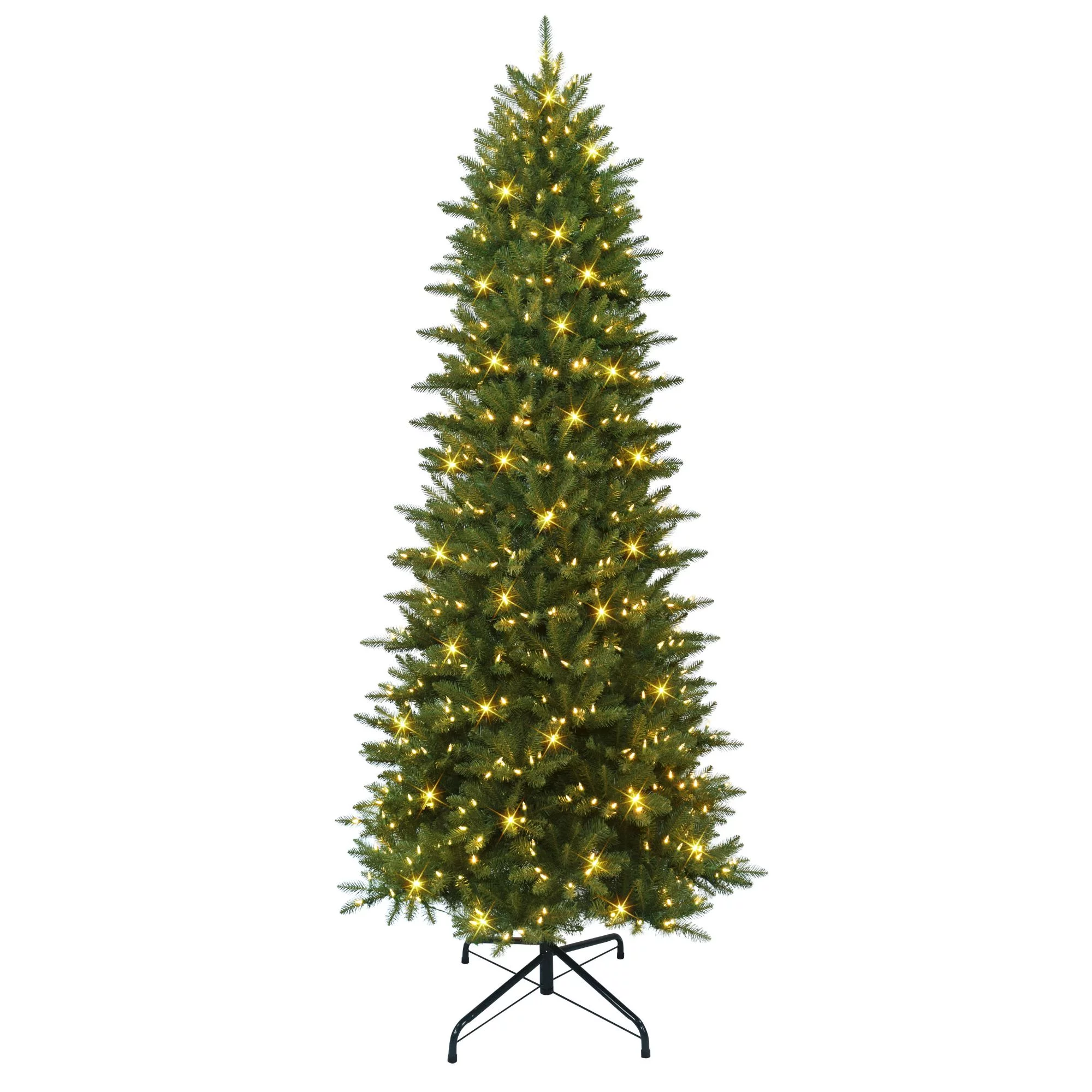 CC Christmas Decor 10' Pre-Lit LED Slim Fraser Fir Artificial Christmas Tree, Color Select Lights