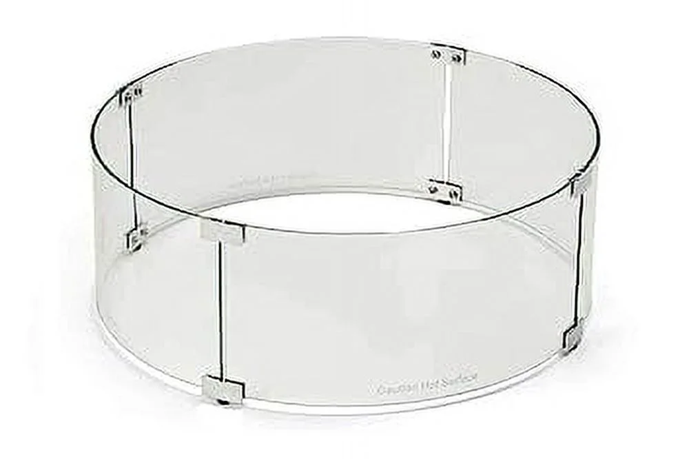 Hearth Products Controls HPC Fire Round Fire Pit Glass Wind Guard (WG23-RD), 23-Inch