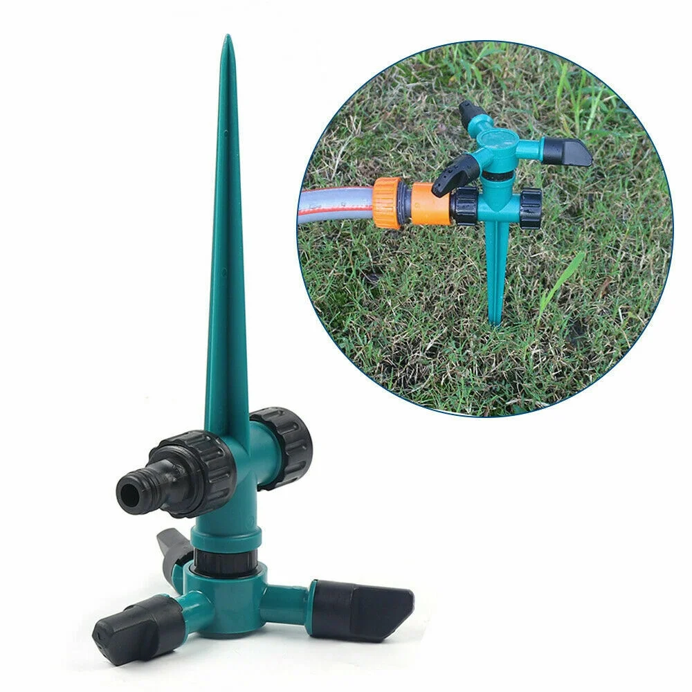 360 Degrees Rotated Garden Big Three-pronged Sprinkler for Spraying Without Dead Ends used to Water Lawns, Plants, Flowers, Vegetables