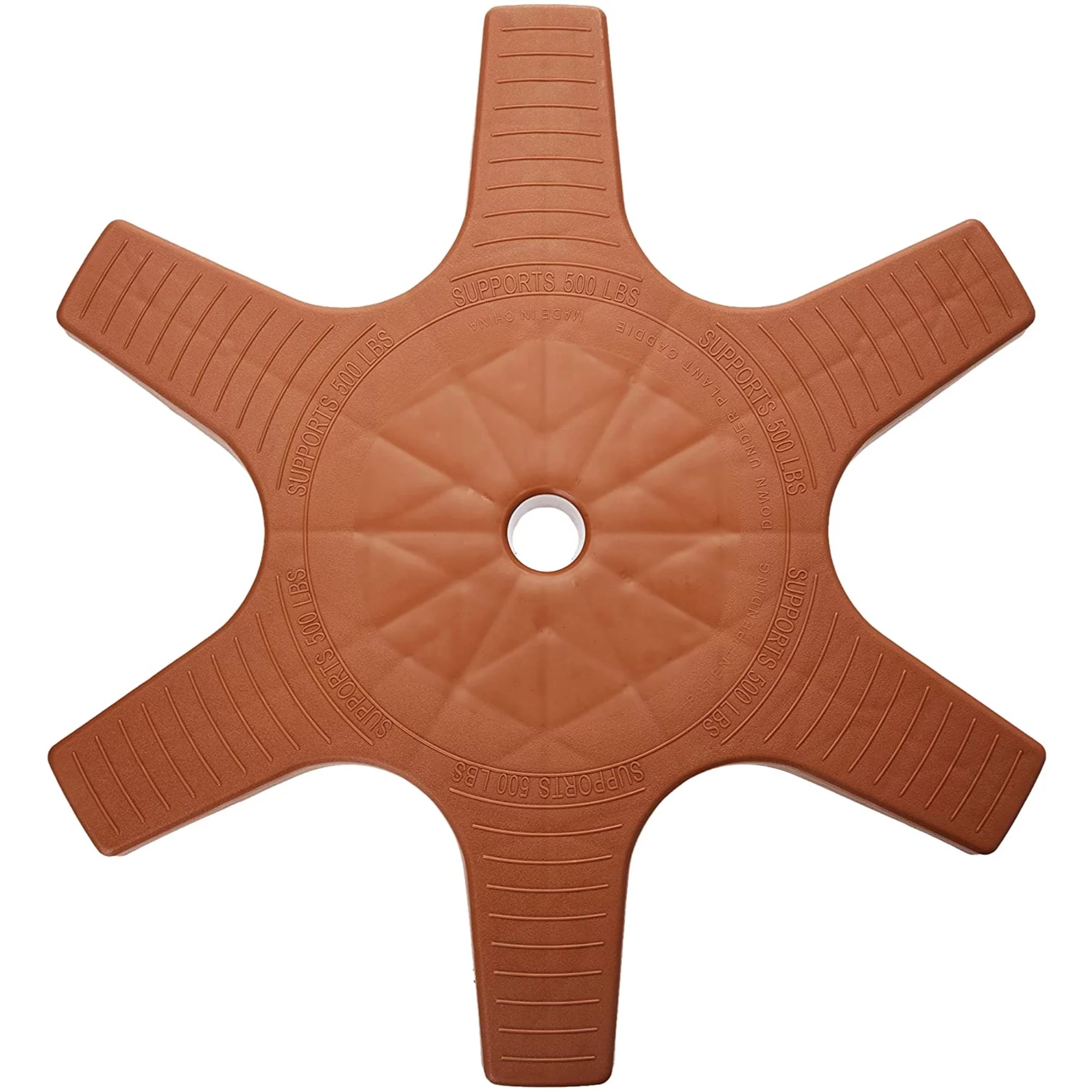 Down Under 3.5 in. H Terracotta Plastic Wheeled Plant Stand