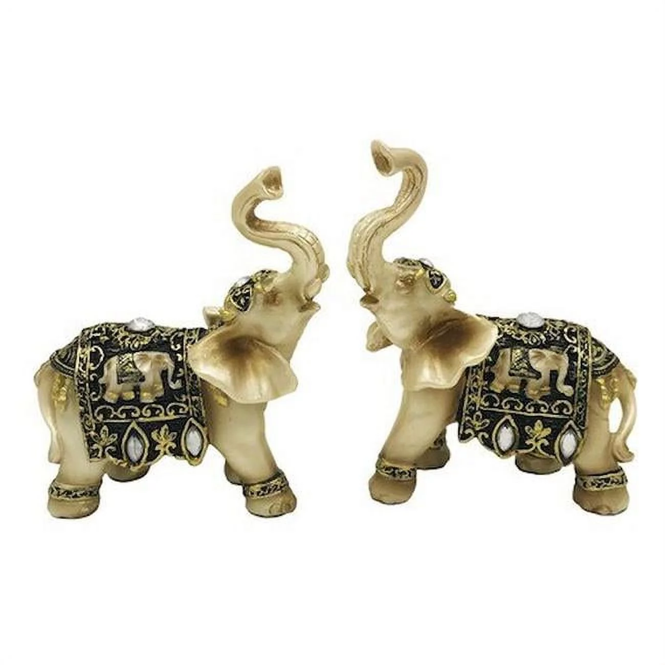Mr. MJs HO-H8-C135 Elephants Figurine - Set of 2