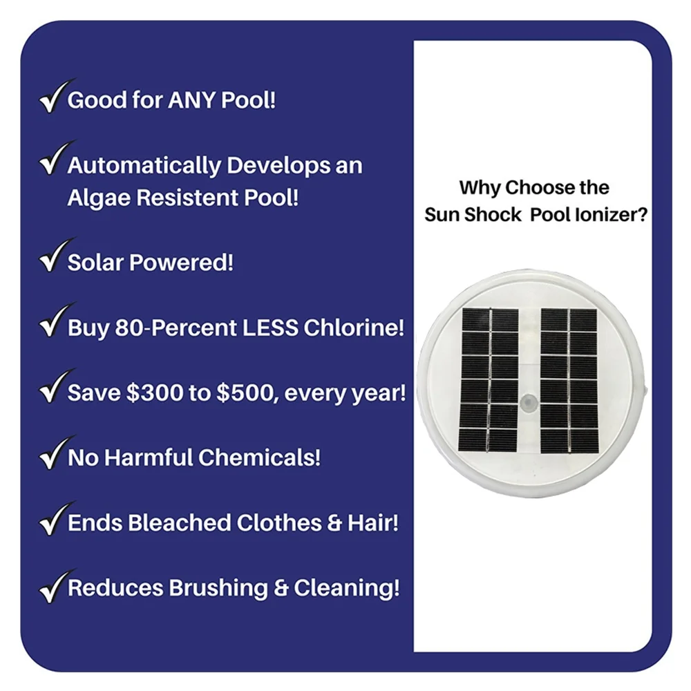 Pool Ionizer,Solar Pool No Harm To Copper Water Ionizer Water Ionizer 85% With 3 Brush Human With 3 Pool Copper Water Above Pool Copper Harm To Human To Human With Ionizer 85% Less