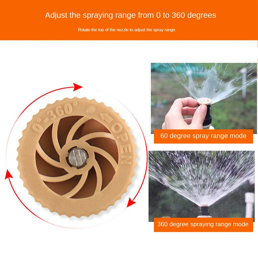 1/3/5PCS -up Sprinklers Replacement Scattering Nozzles 0~360 Degree Adjustable Garden Park Farm Grass Lawn Crops Irrigation