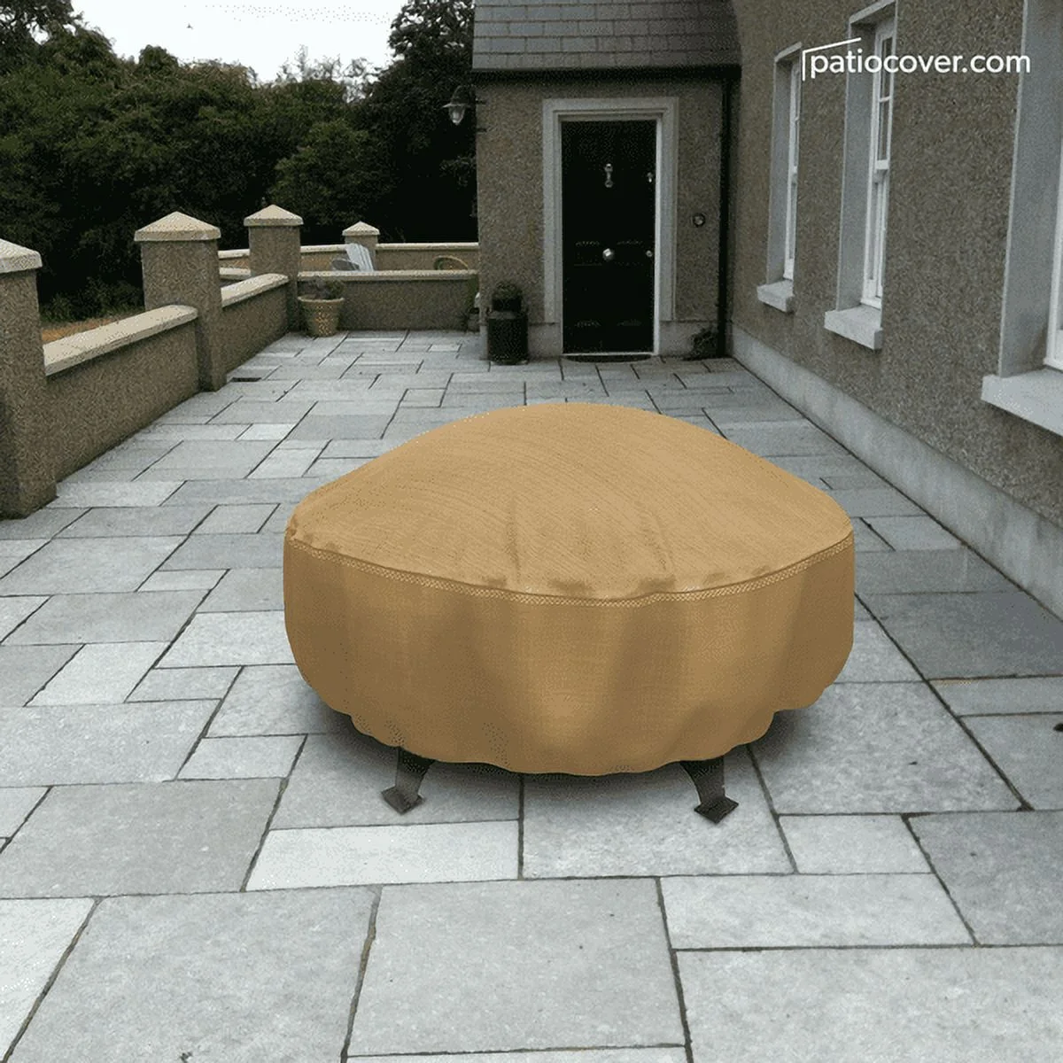 Patio Round Outdoor Fire Pit Cover - Outdoor Patio Fire Pit Washable - Heavy Duty Furniture 36 Inch Barstool Chair Cover