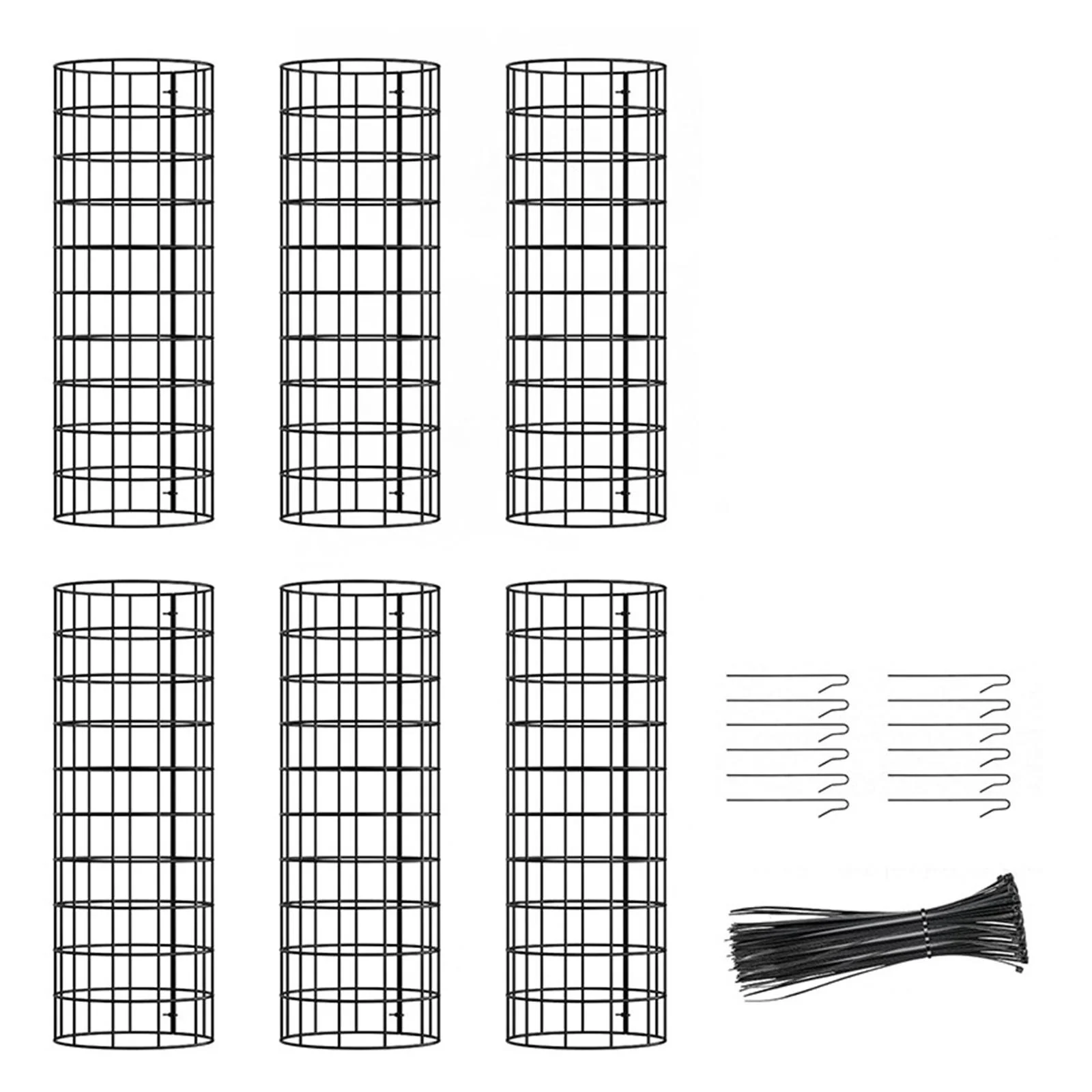 koolsoo 6 Pieces Tree Trunk Protector from Deer Damaged Protector Multipurpose Accessory with Zip Ties Tree Sapling Protection