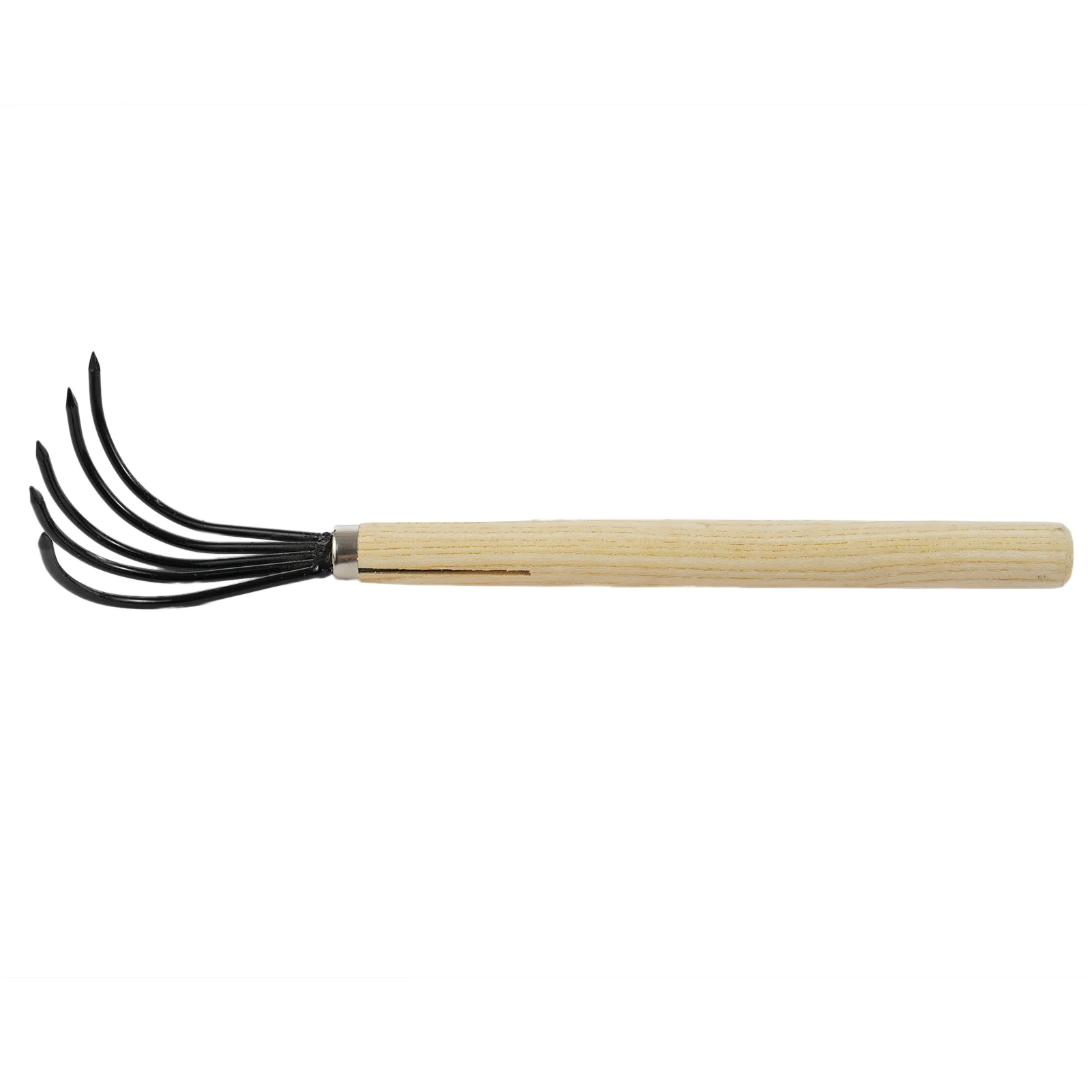 Anself Rake with Long Handle, 5 Claw Hand Cultivator for Effortless Soil Loosening and Weeding