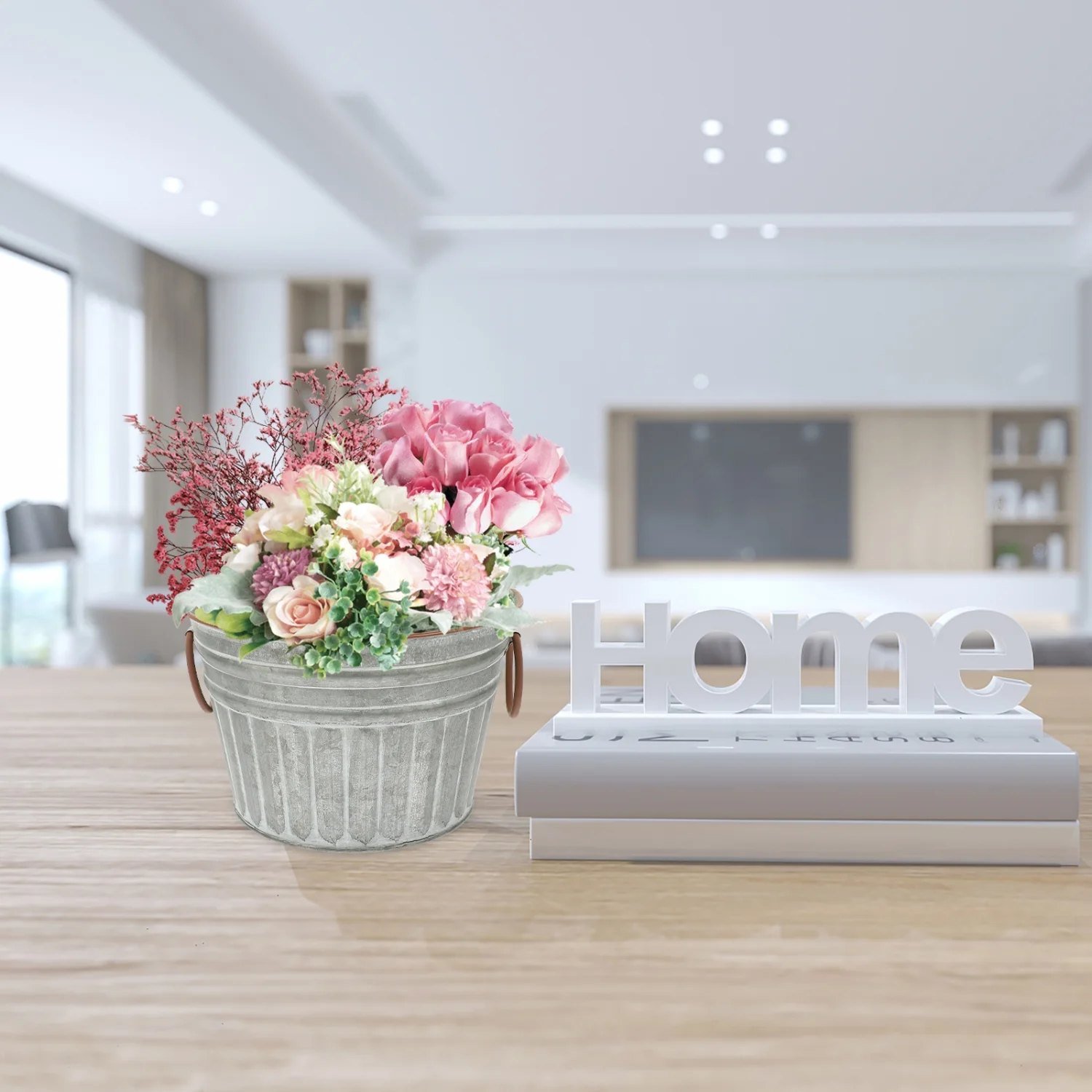 Old Wrought Iron Flower Pot Vintage Decor Balcony Bucket Portable Rural Container Retro Style Planter Office