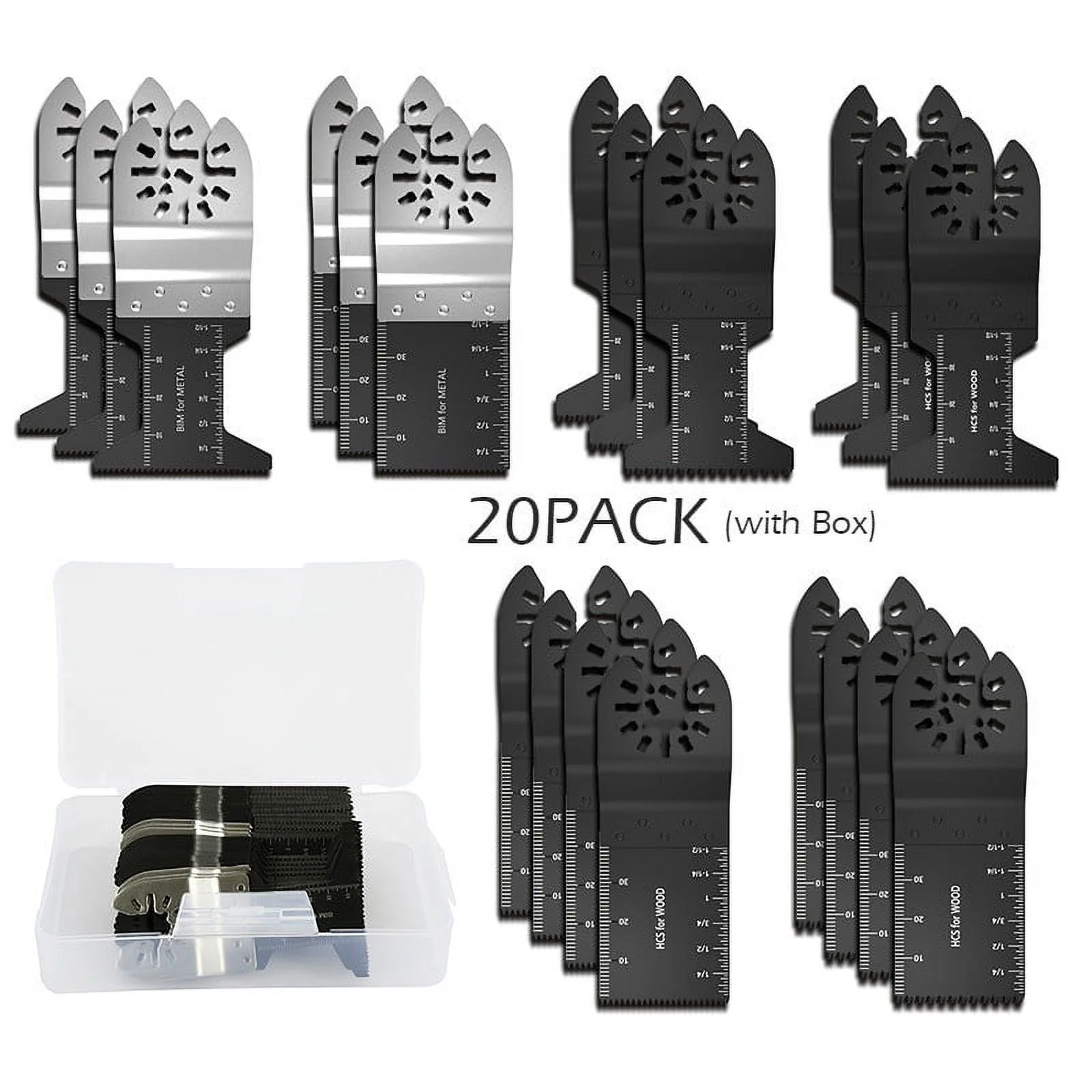 20/10 Pack Metal Wood Oscillating Multi-tool Quick Release Saw Blade for Dremel Craftsman Ridgid Ryobi Makita Milwaukee Dewalt Rockwell