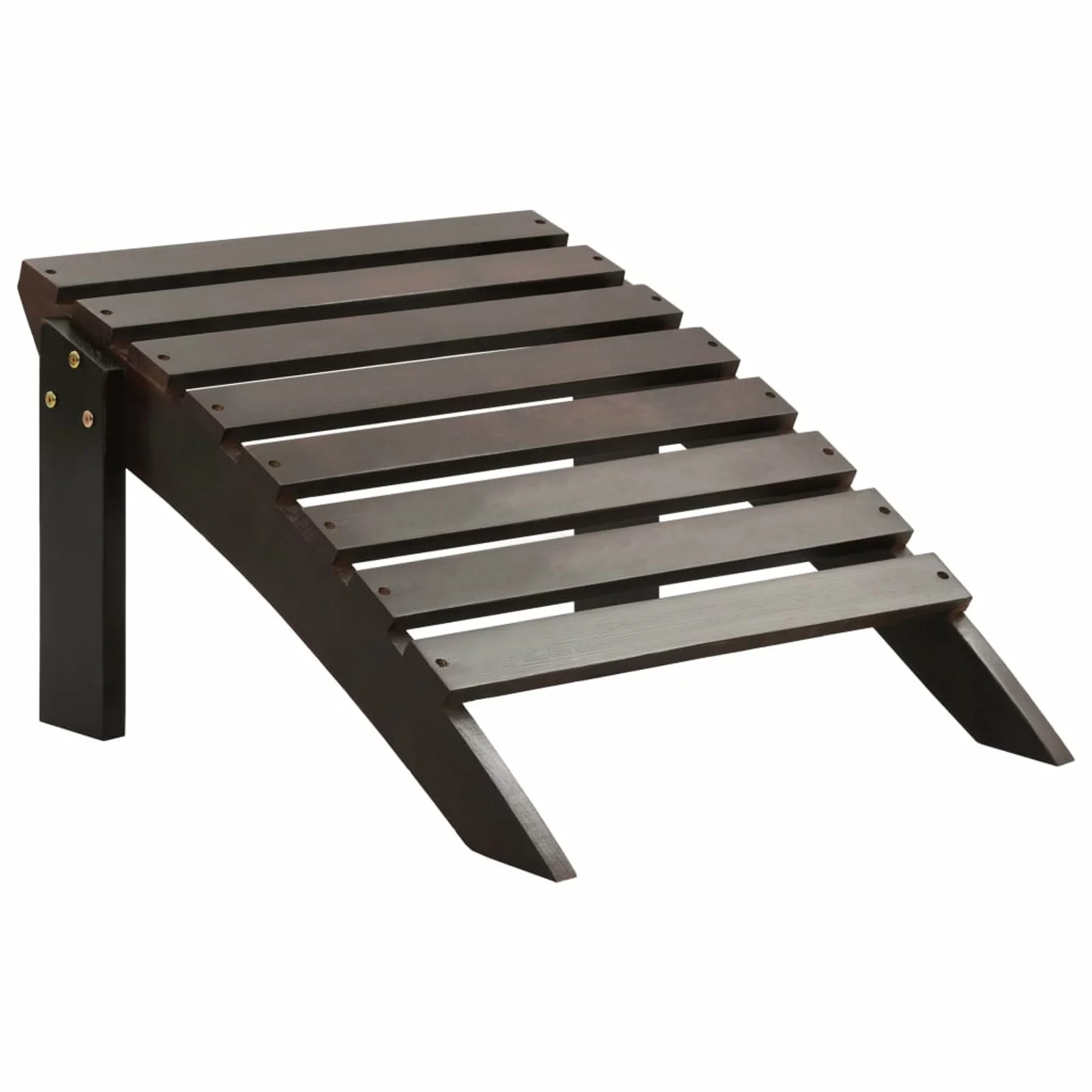 Garden Chair with Ottoman Wood Brown