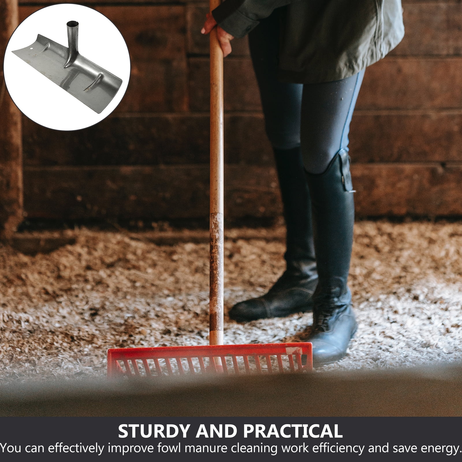 Cleaning Supplies Manure Cleaning Tools Pigeon Manure Spade Farmhouse Supply Manure Rake Shovel Head Iron