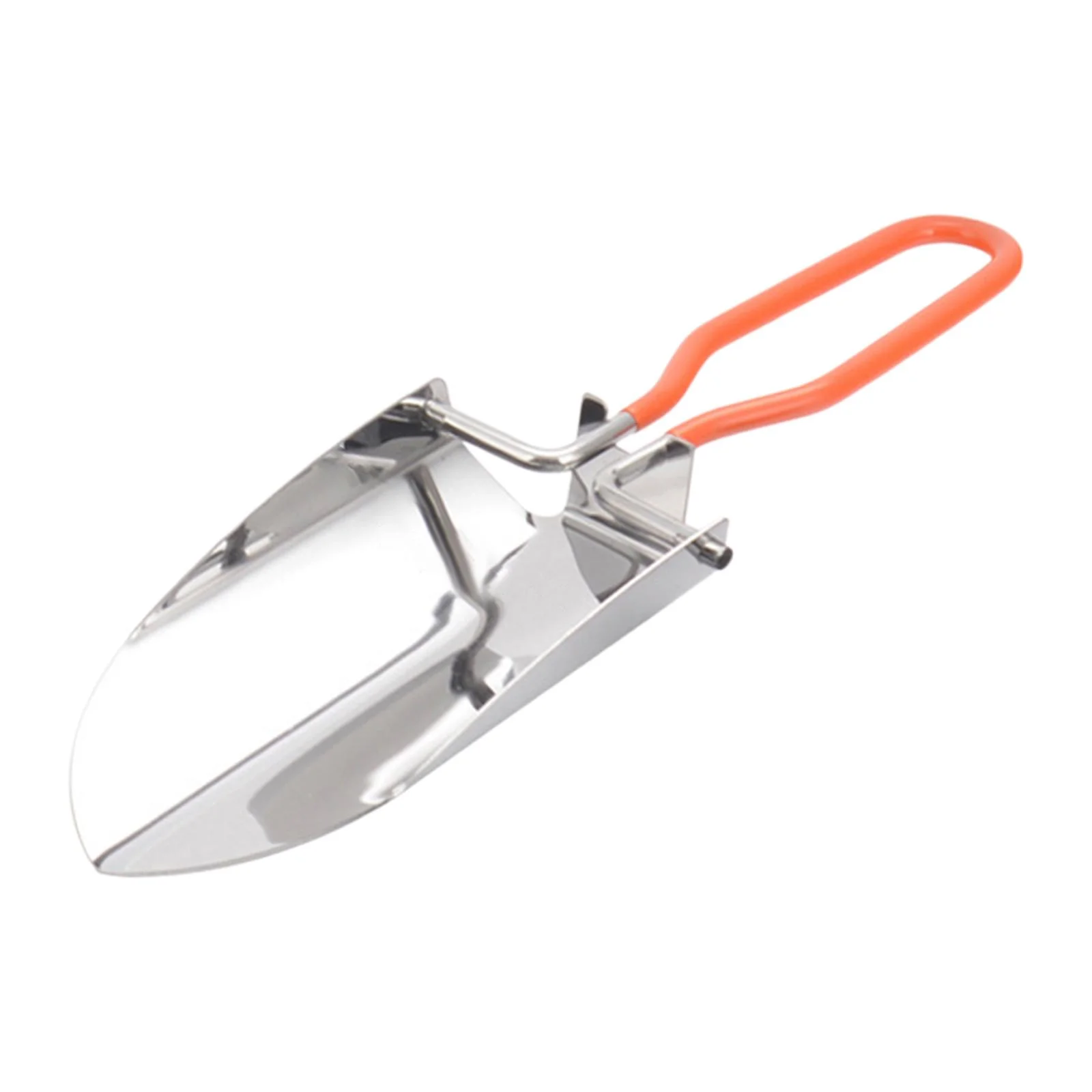 Colaxi Folding Gardening Trowel, Small Hand Spade Home Camping Spade Mini Spade for Agricultural Transplanting Backyard Yard Soil Orange