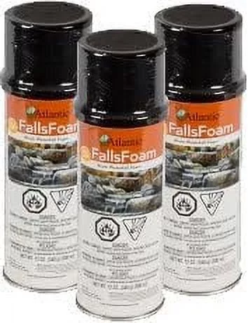 3 Pack Black Waterfall Foam 12Oz Can