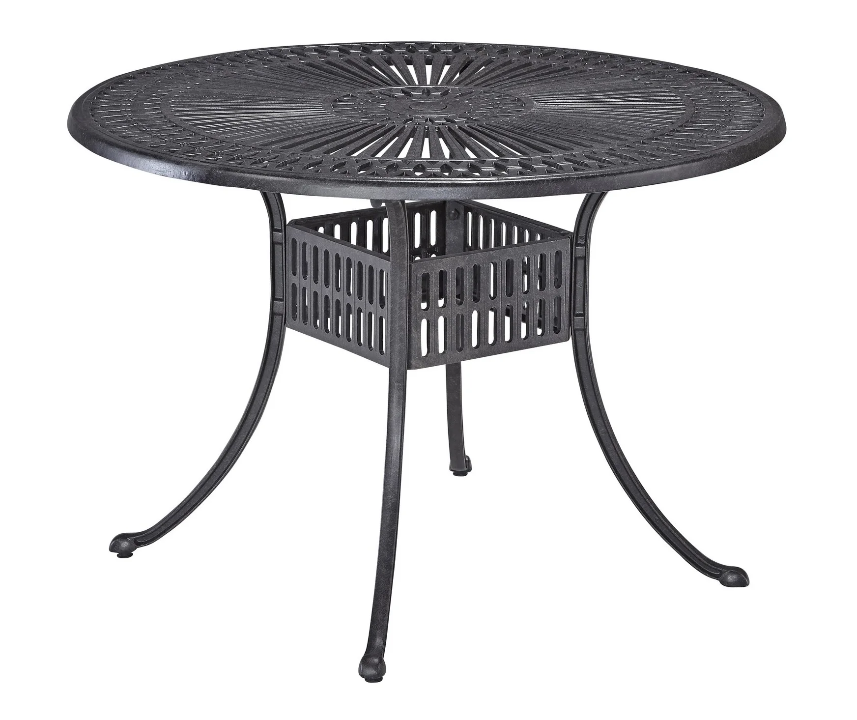 Homestyles Grenada Aluminum 5 Piece Outdoor Dining Set in Charcoal