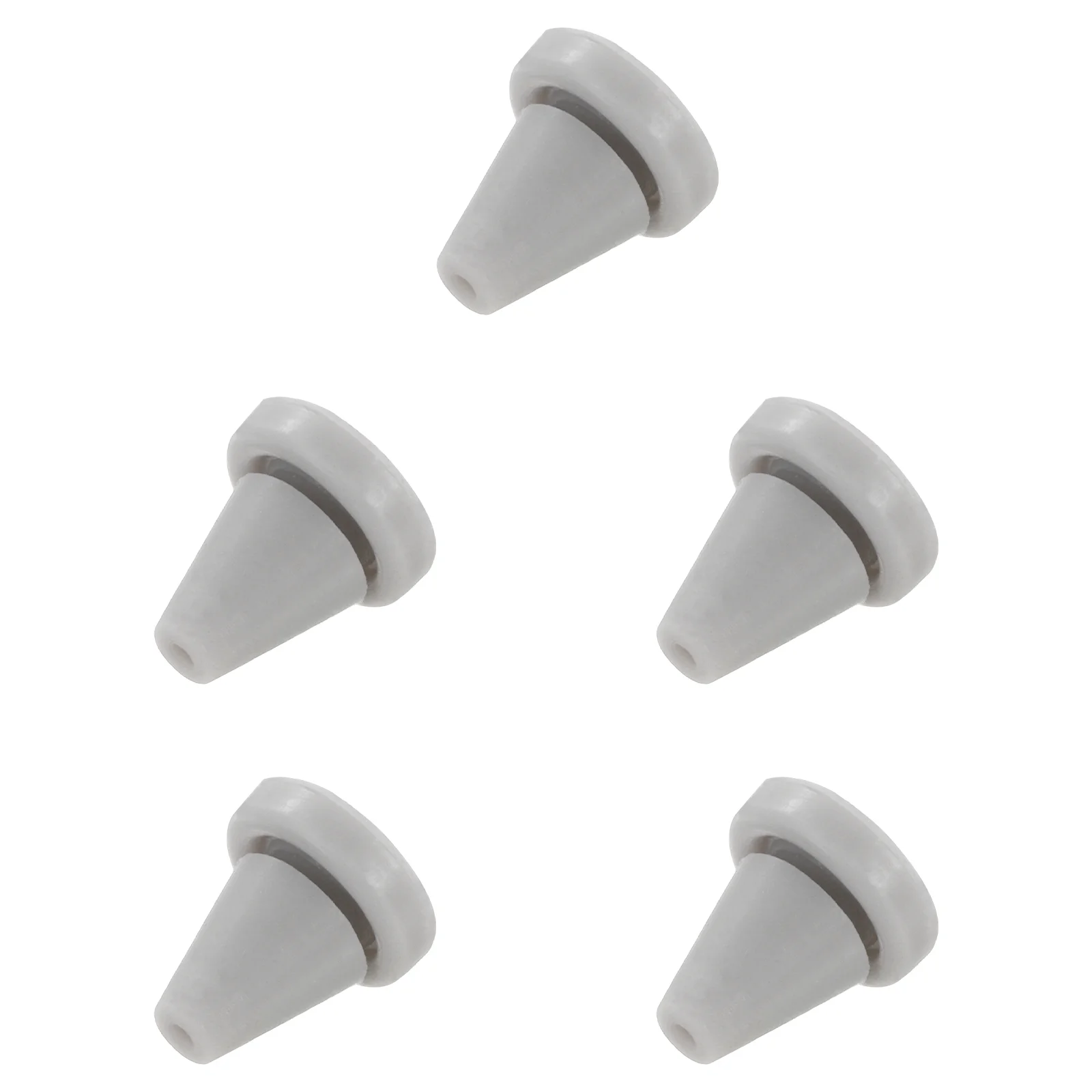 5pcs Shower Head Replacement Nozzles, Silicone Nozzle Sprinkler Spout Round Nib Fit 6mm Hole, Dark Grey