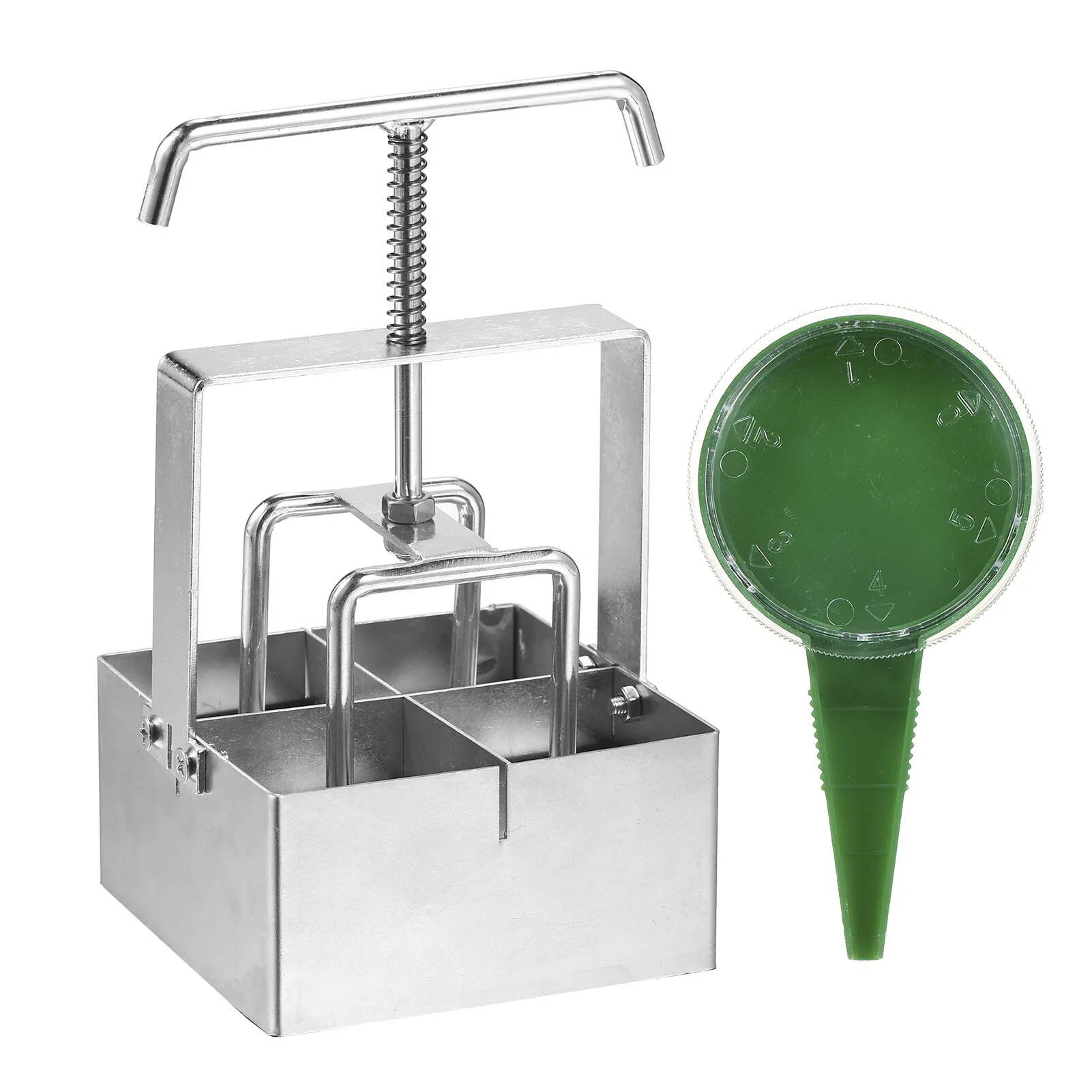 Handheld Soil Blocker 2-Inch Soil Block Maker Soil Blocking Tool with Dibbles Dibbers for Garden Cultivate seedlings and cultivate soil