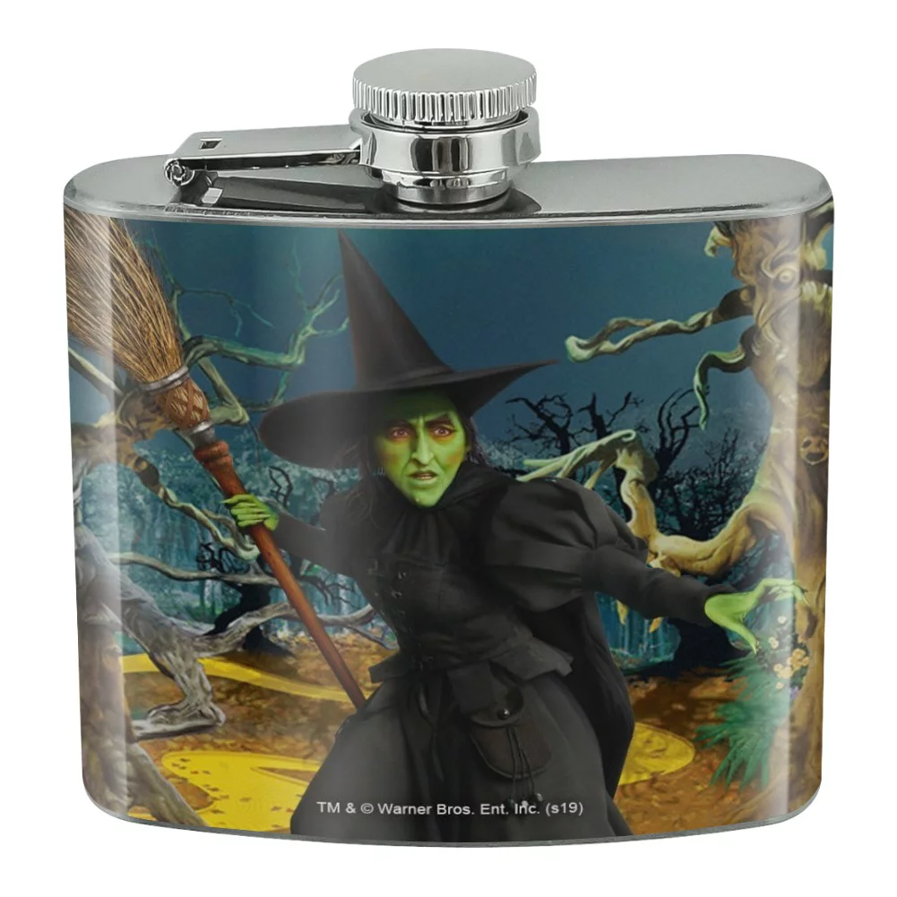 Wizard of Oz Wicked Witch Character Stainless Steel 5oz Hip Drink Kidney Flask