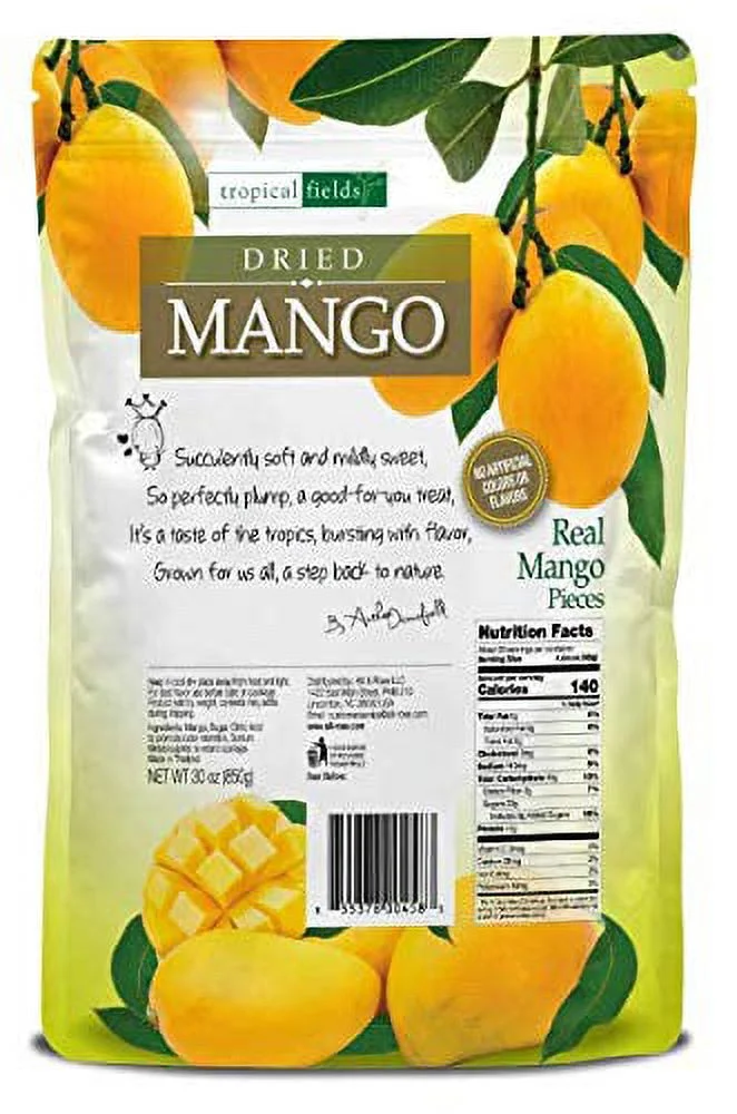 Tropical Fields Dried Real Mango, 1.87 lb, 30 Oz