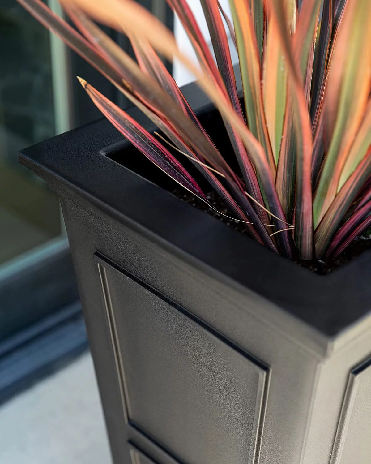 Brixton Tall Planter - 2 Pack (28 inch, Black)