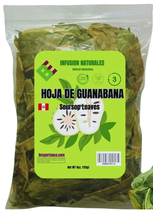 Whole Dried Graviola Soursop Leaves (4 oz 113g+ Leaves Per Bag) Hoja De Guanabana, 100% All Natural Delicious Fresh Tea | From Mexico | Premium Wildcrafted Quality. TEA