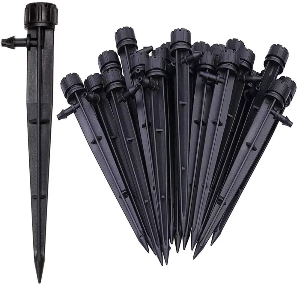 50Pcs Adjustable Irrigation Drippers,360 Degree Water Flow Drip Irrigation System Drip Emitters for 4/7mm Tube PE Pipe - Perfect for Flower beds,Vegetable Gardens,Herbs Gardens