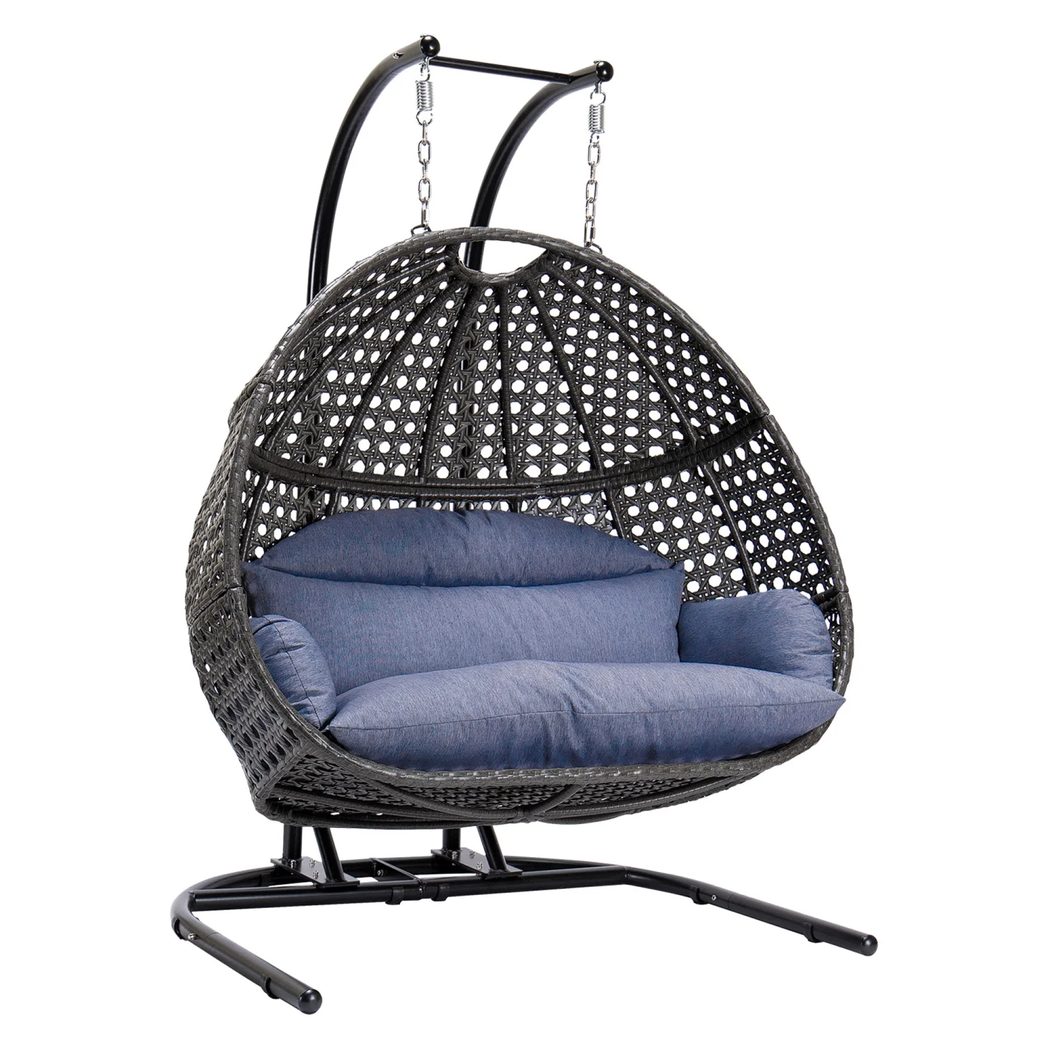 Comfortable Double-Seat Swing Chair with Plush Cushion and Sturdy Stand for Relaxing Outdoors or Indoors - Perfect Addition to Your Patio  Garden  or Living Room