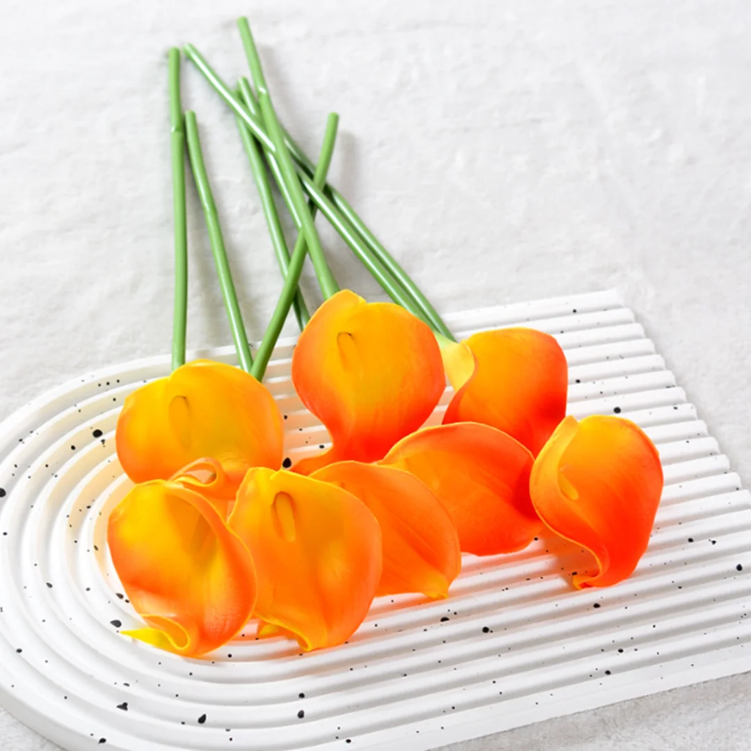 Nvzi-a 12pcs Calla Lily Artificial Flowers, Fake flowers, Flores Artificiales Para, Wedding Decor