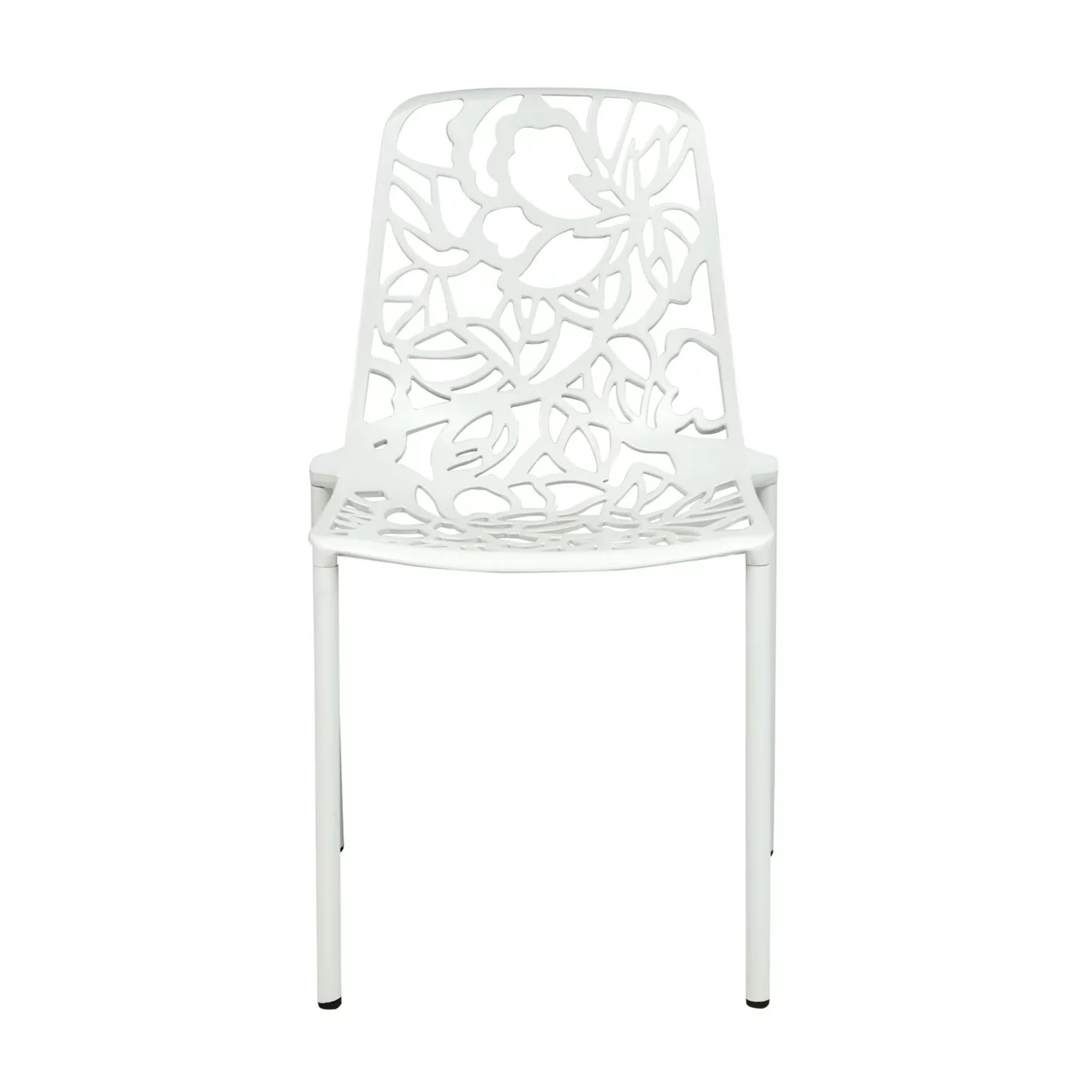 Modern Devon Aluminum Chair, Set of 2 - White
