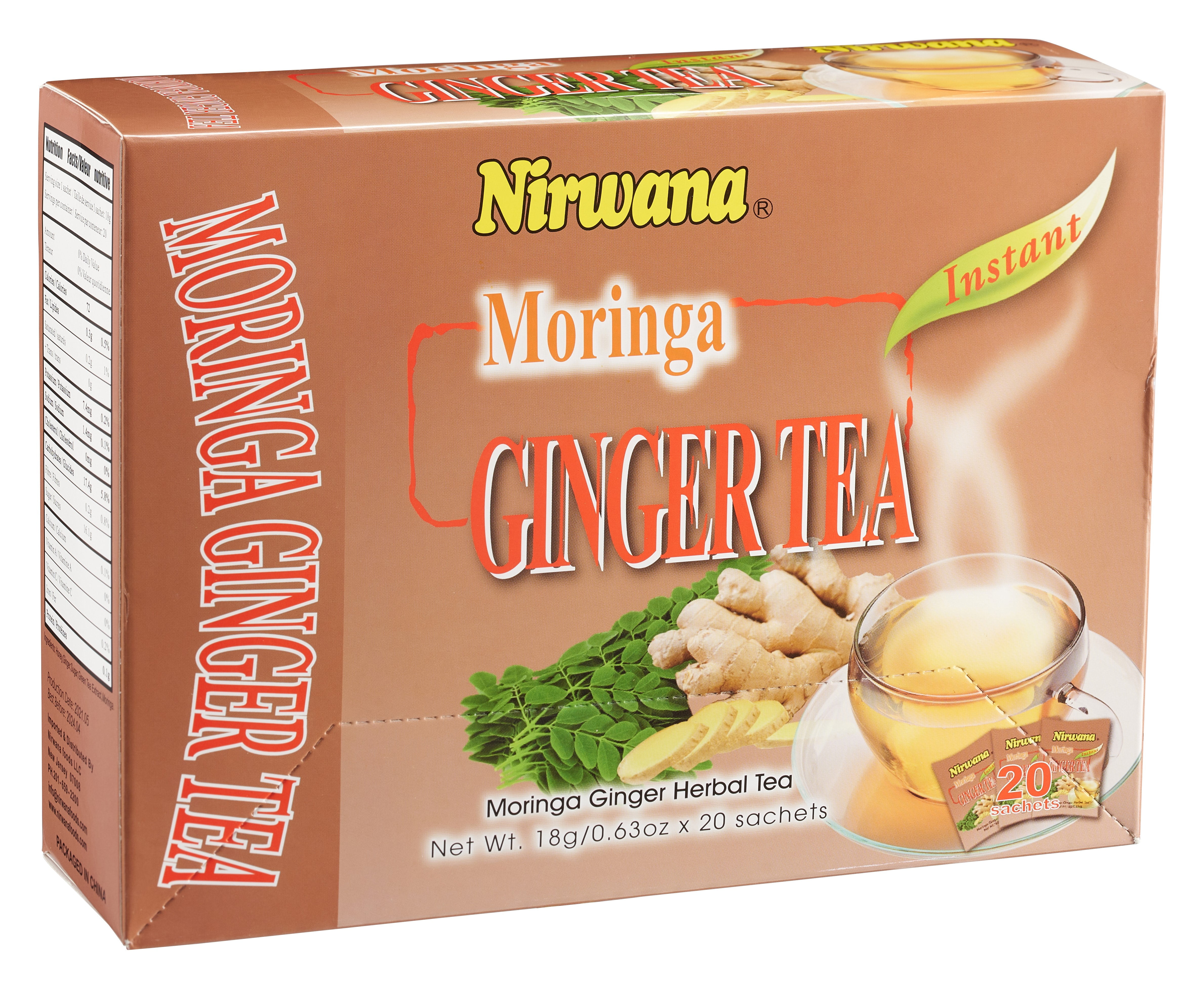 Nirwana Moringa Ginger Tea 20 Sachets Instant