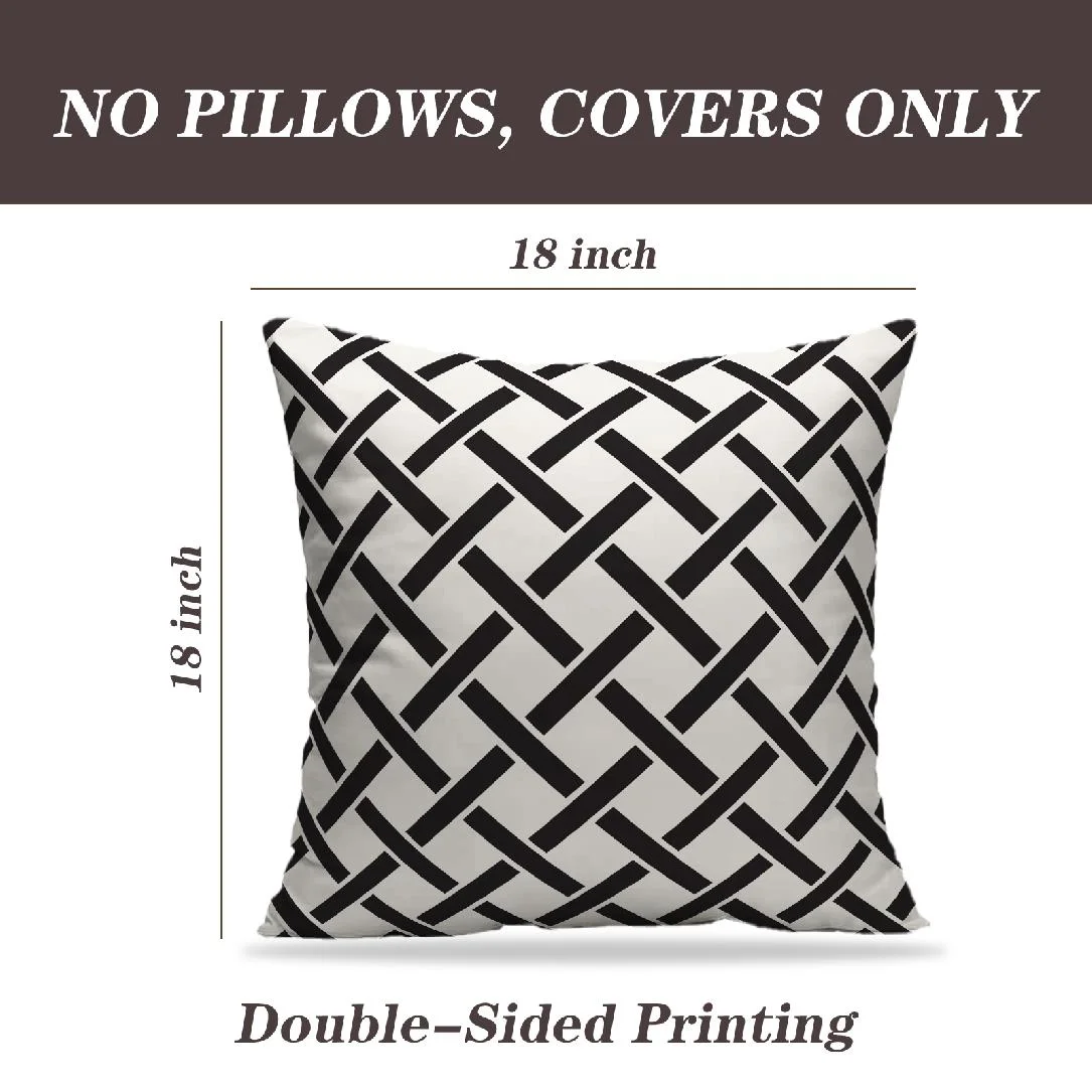 LALILO Throw Pillow Covers Woven Stripes Lattice Modern Stylish With Cushion Cover 18