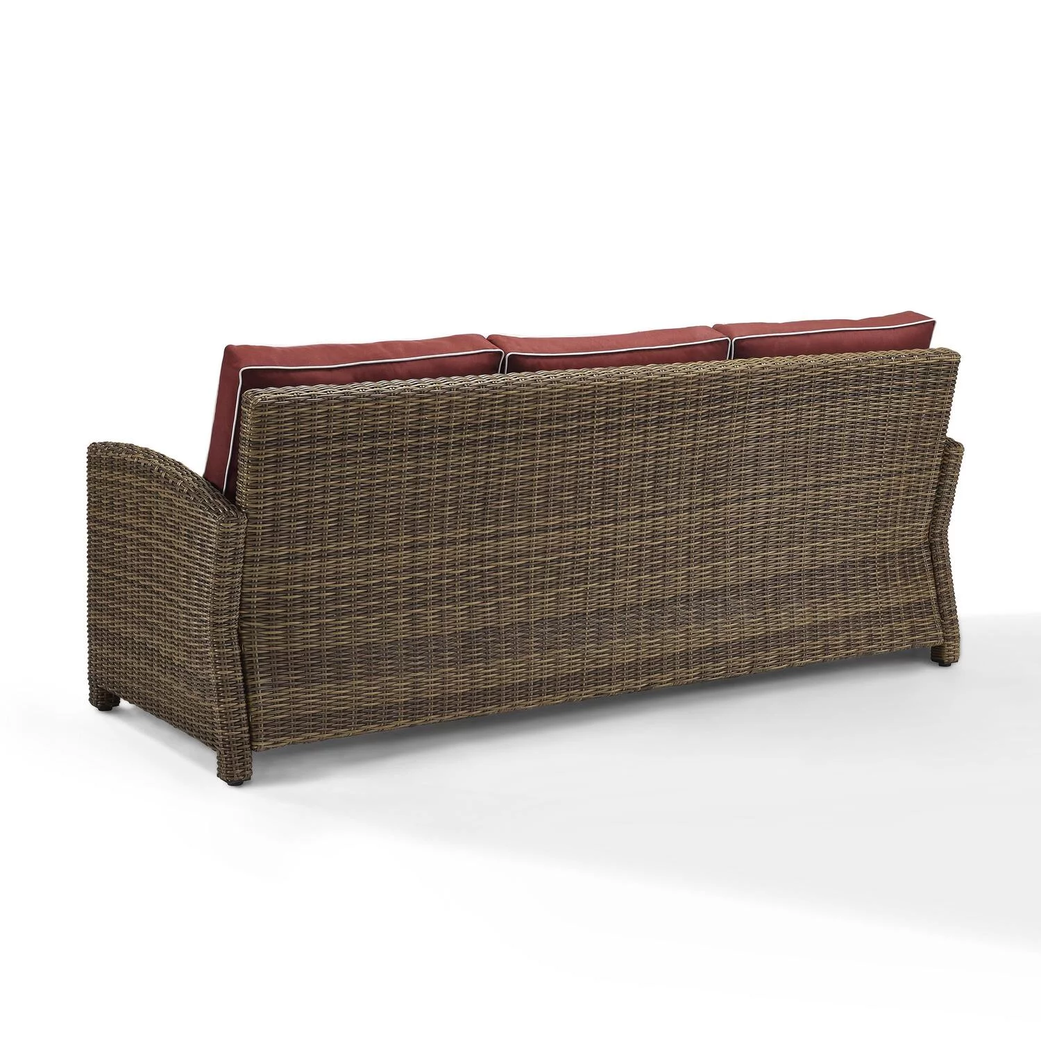 Maykoosh Boho Beauty Outdoor Wicker Sofa Sangria/Weathered Brown